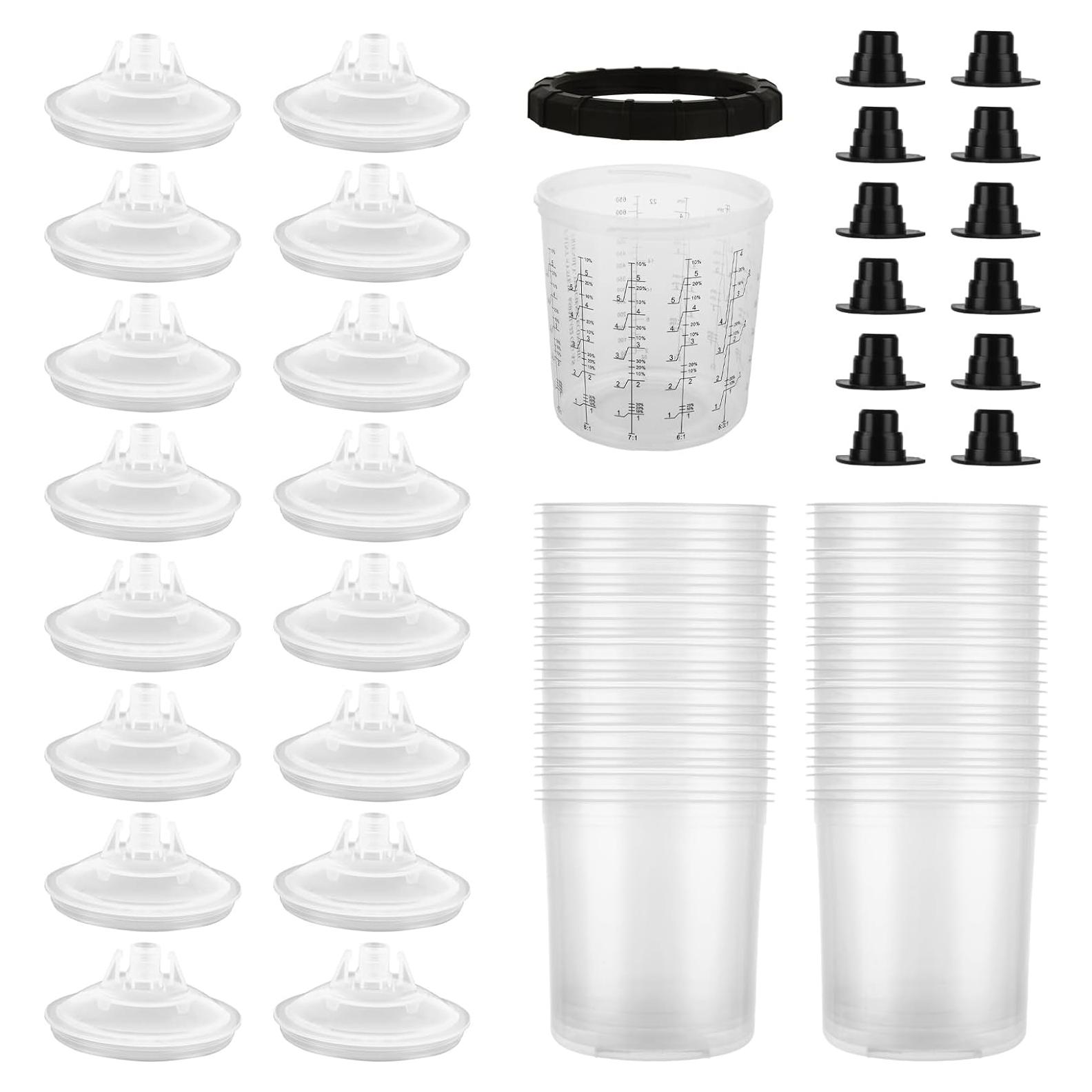 Kit de 25 Tazas de Pintura YAYODS 650 ml con Forros