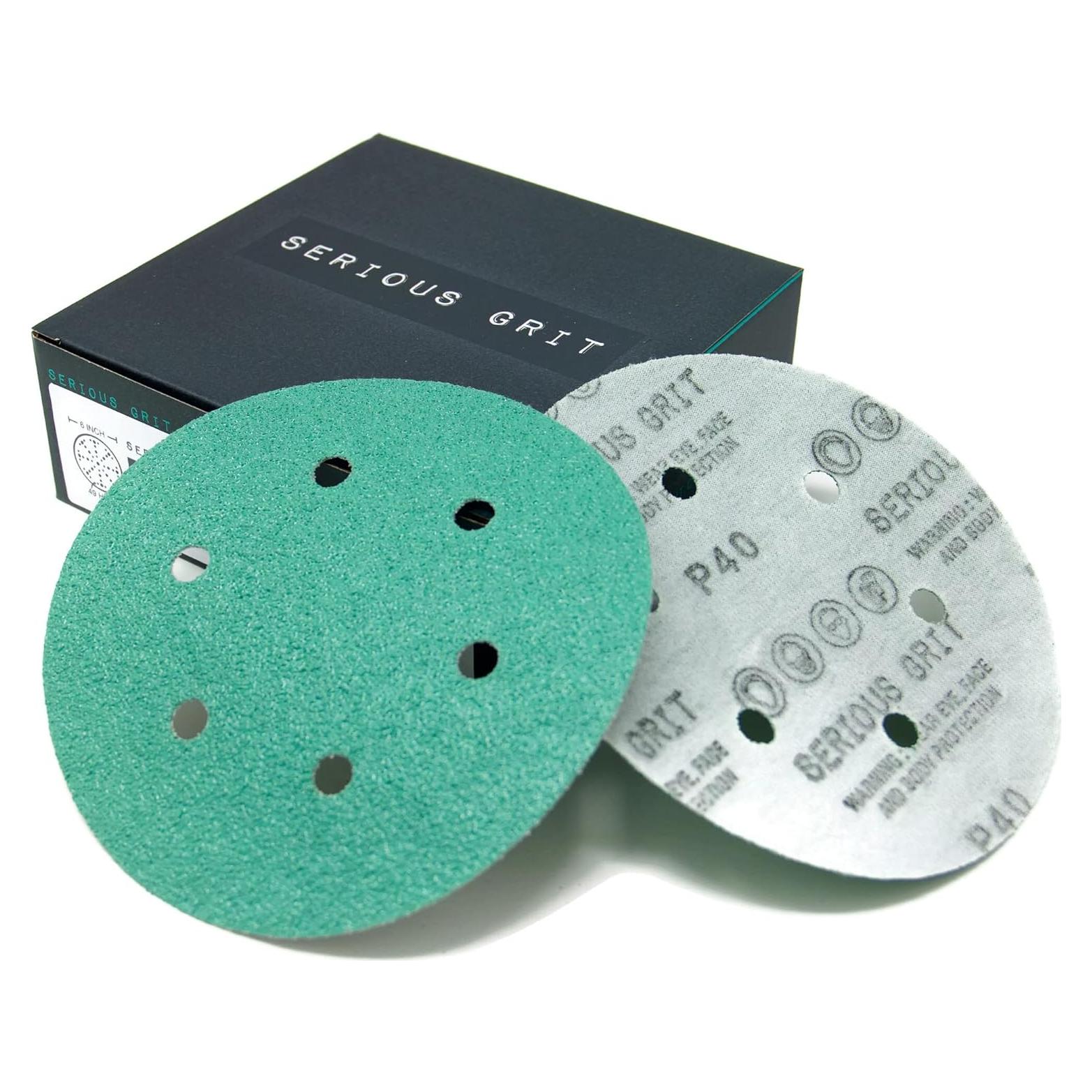 Discos de Lijado 15 cm 40 Granos Serious Grit - Caja 25 Unidades