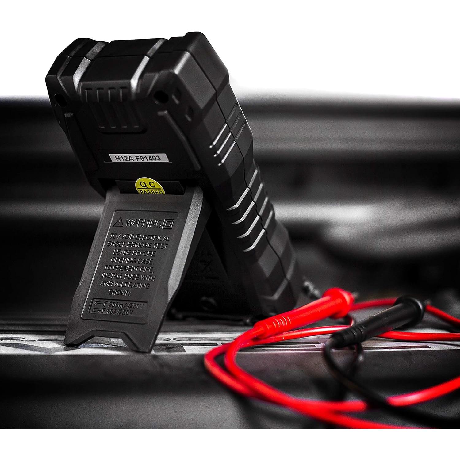 Multímetro Digital KAIWEETS KM100 con Estuche y Doble Fusible