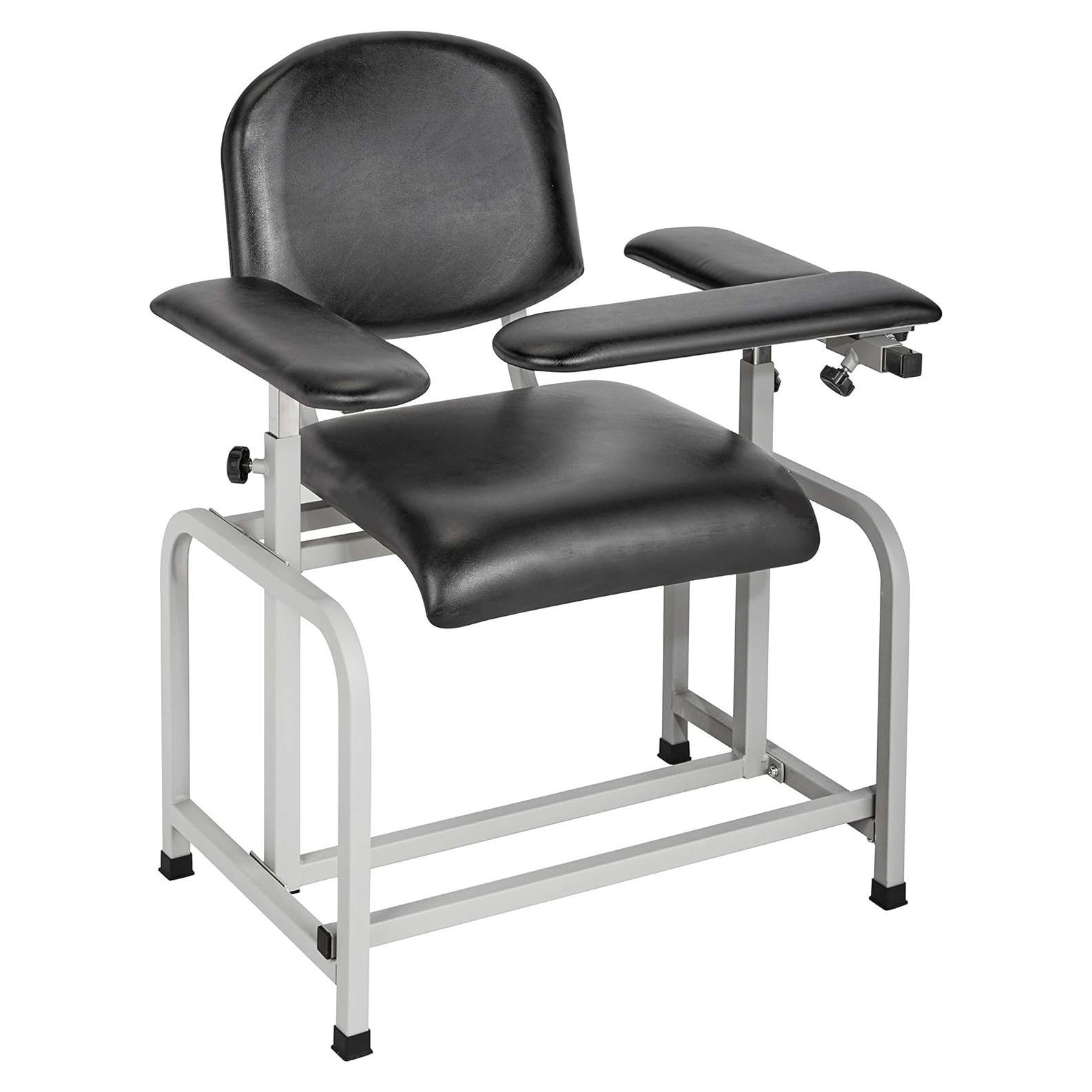 Silla de Flebotomía AdirMed Negra con Reposabrazos Ajustable