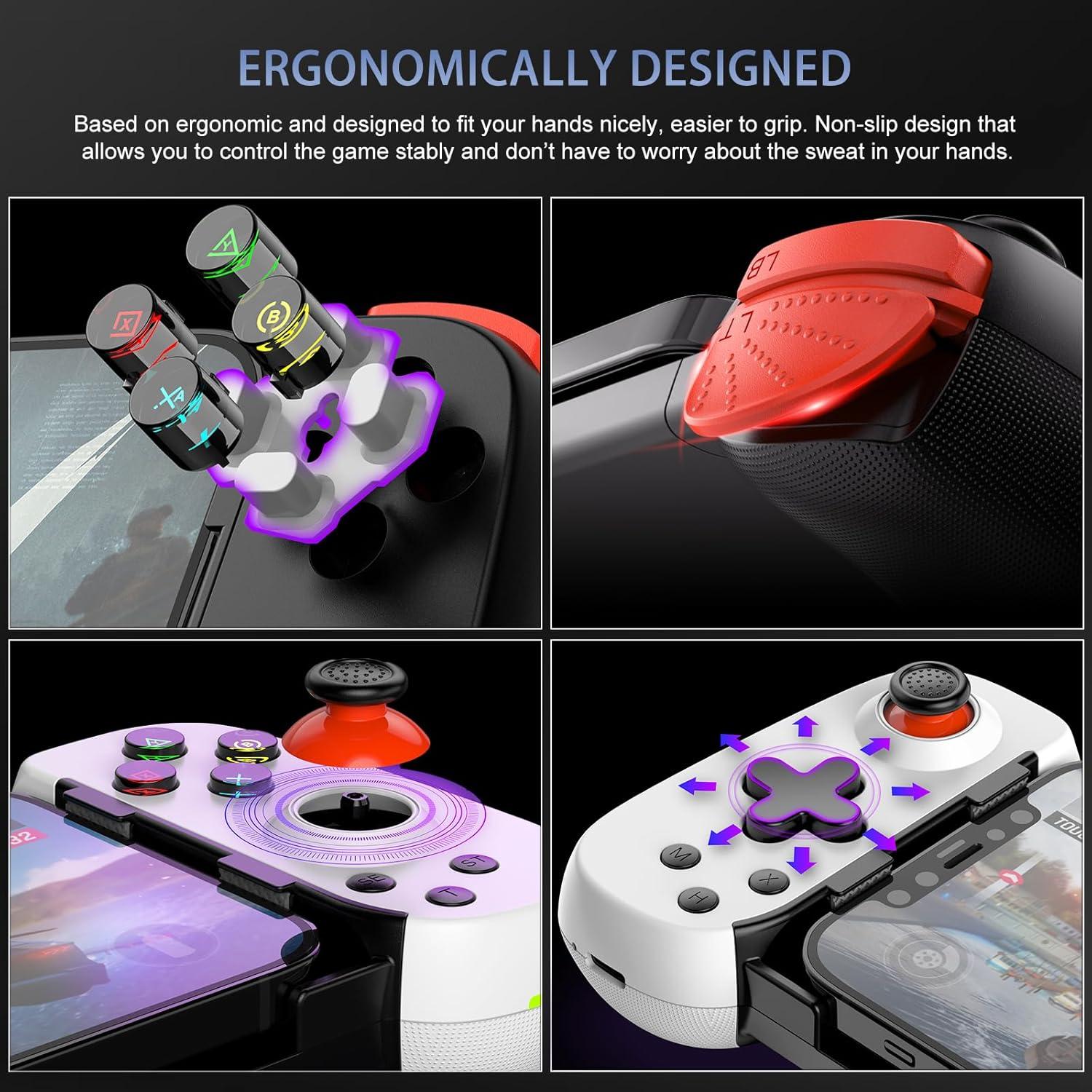 Controlador Inalámbrico Koiiko D6 DP para iPhone/Android/PC - Negro