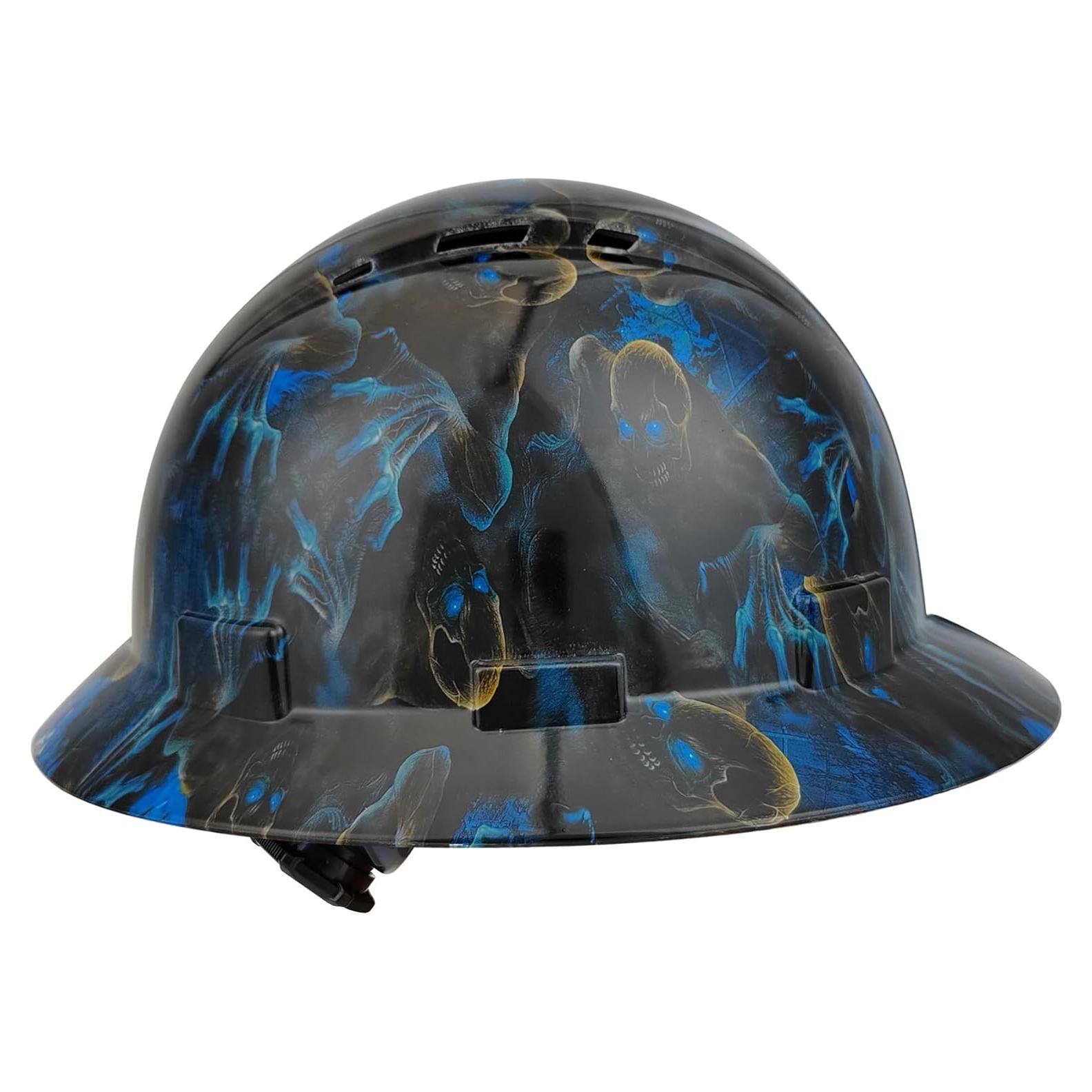 Casco de seguridad TOKISHI X002 ala completa negro azul