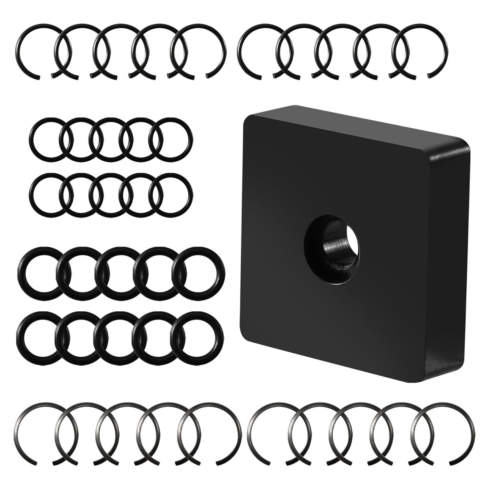 Paquete de 5 Clips de Anillo de Retención Jwodo 1/2" y 3/8"