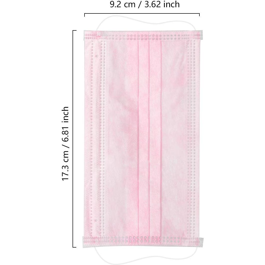 Mascarillas Desechables Wecolor 100 Pcs 3 Capas Rosa