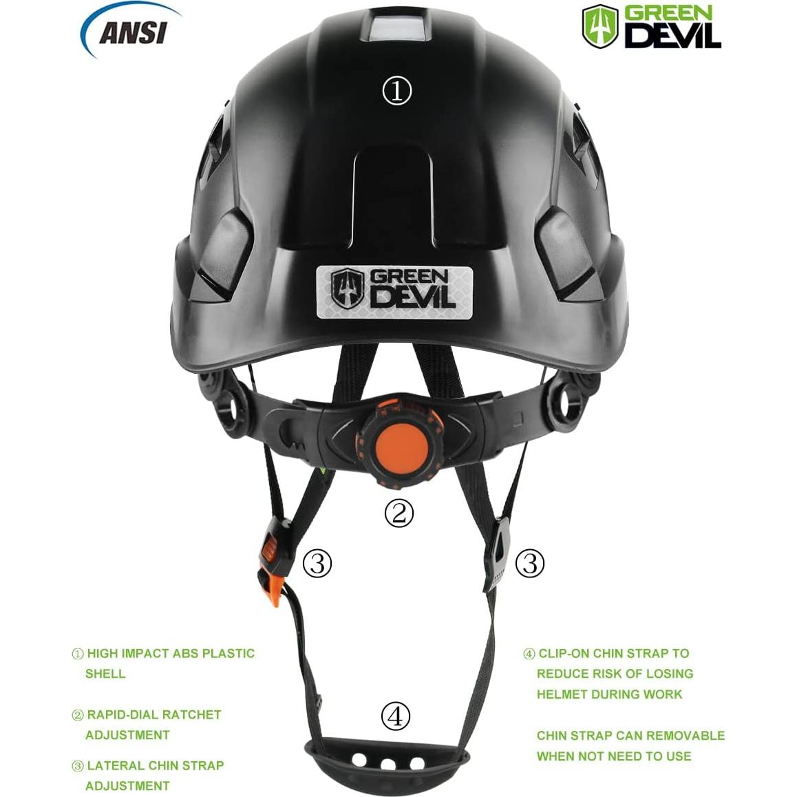 Casco de Seguridad GREEN DEVIL Mervex con Visera Ajustable