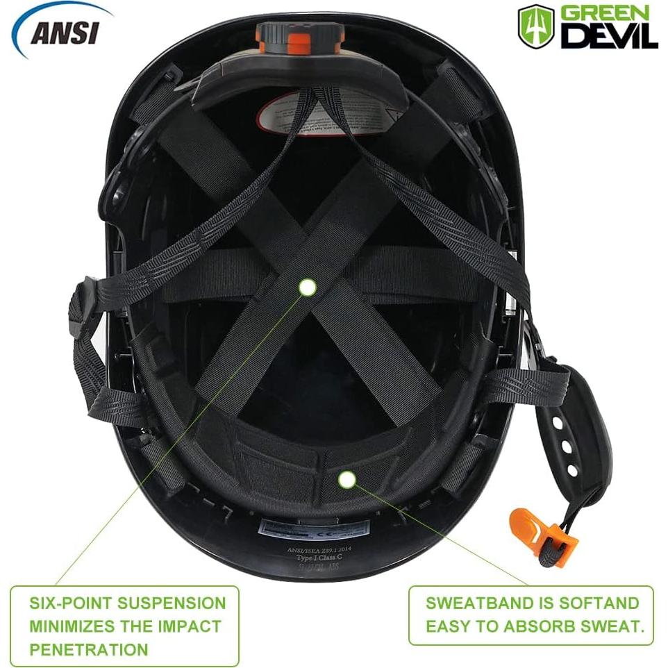 Casco de Seguridad GREEN DEVIL Mervex con Visera Ajustable