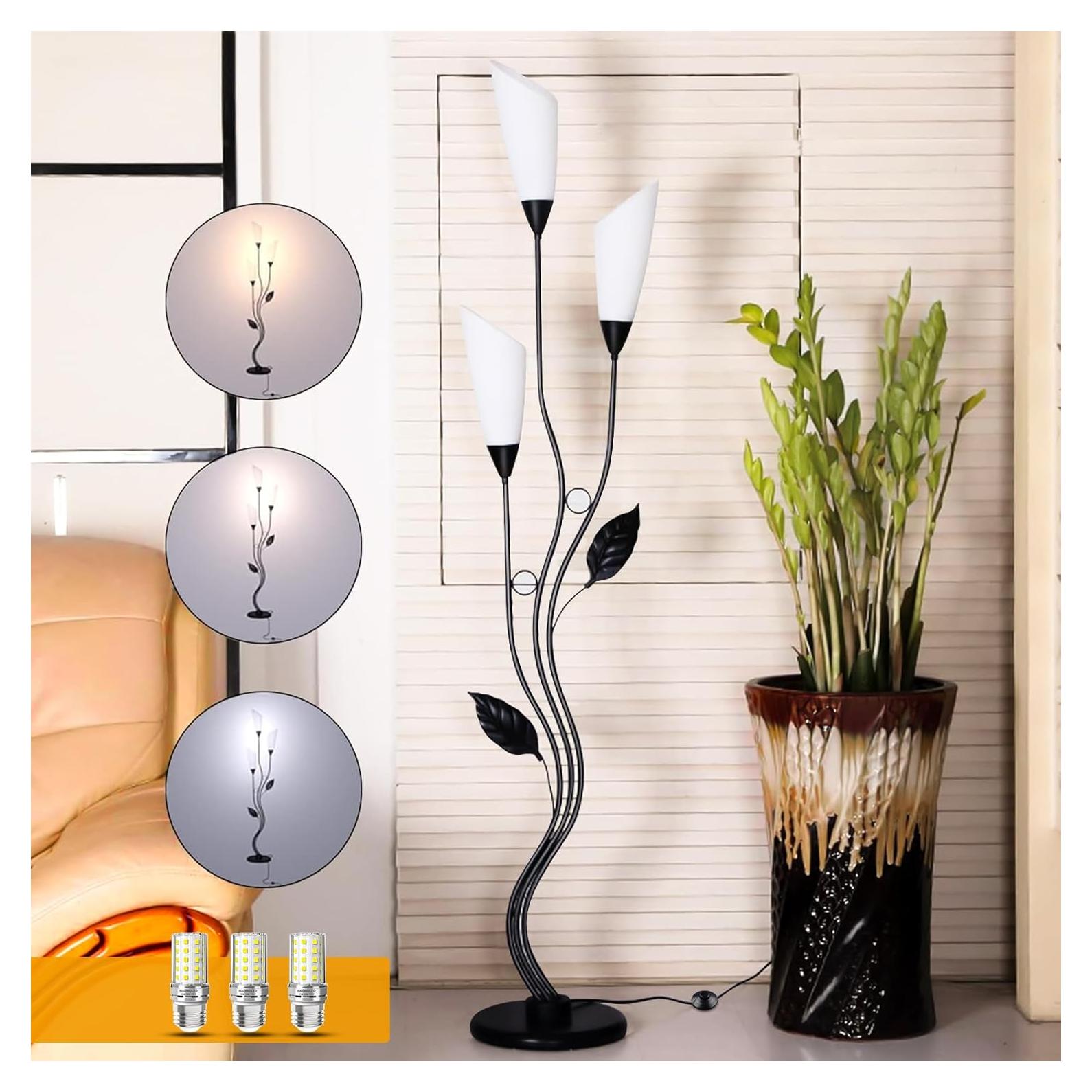 Lámpara de Pie JBZ Flower LED Regulable 1200LM 3 Temperaturas