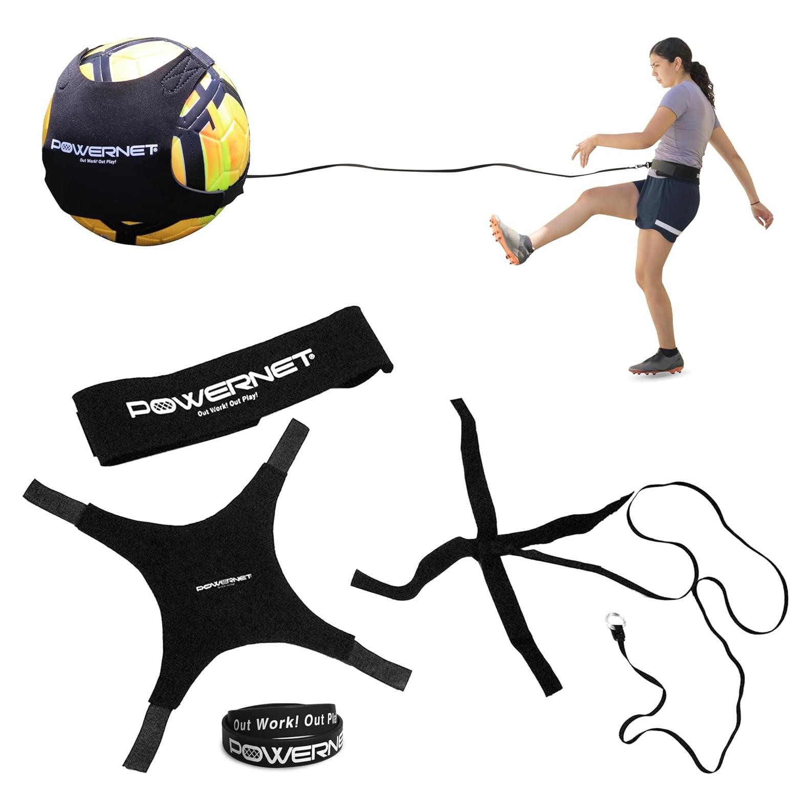 Entrenador de Fútbol PowerNet Ajustable para Balones 3-5