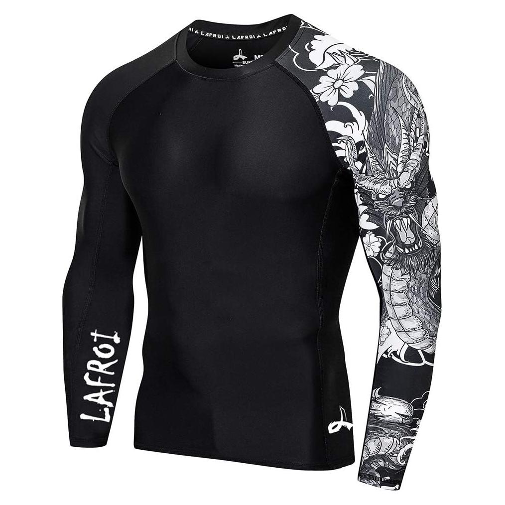 Camiseta de Compresión LAFROI Manga Larga UPF 50+ Hombre