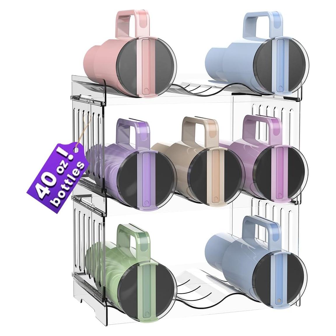 Organizador de Botellas de Agua 3 Niveles Genérico Transparente