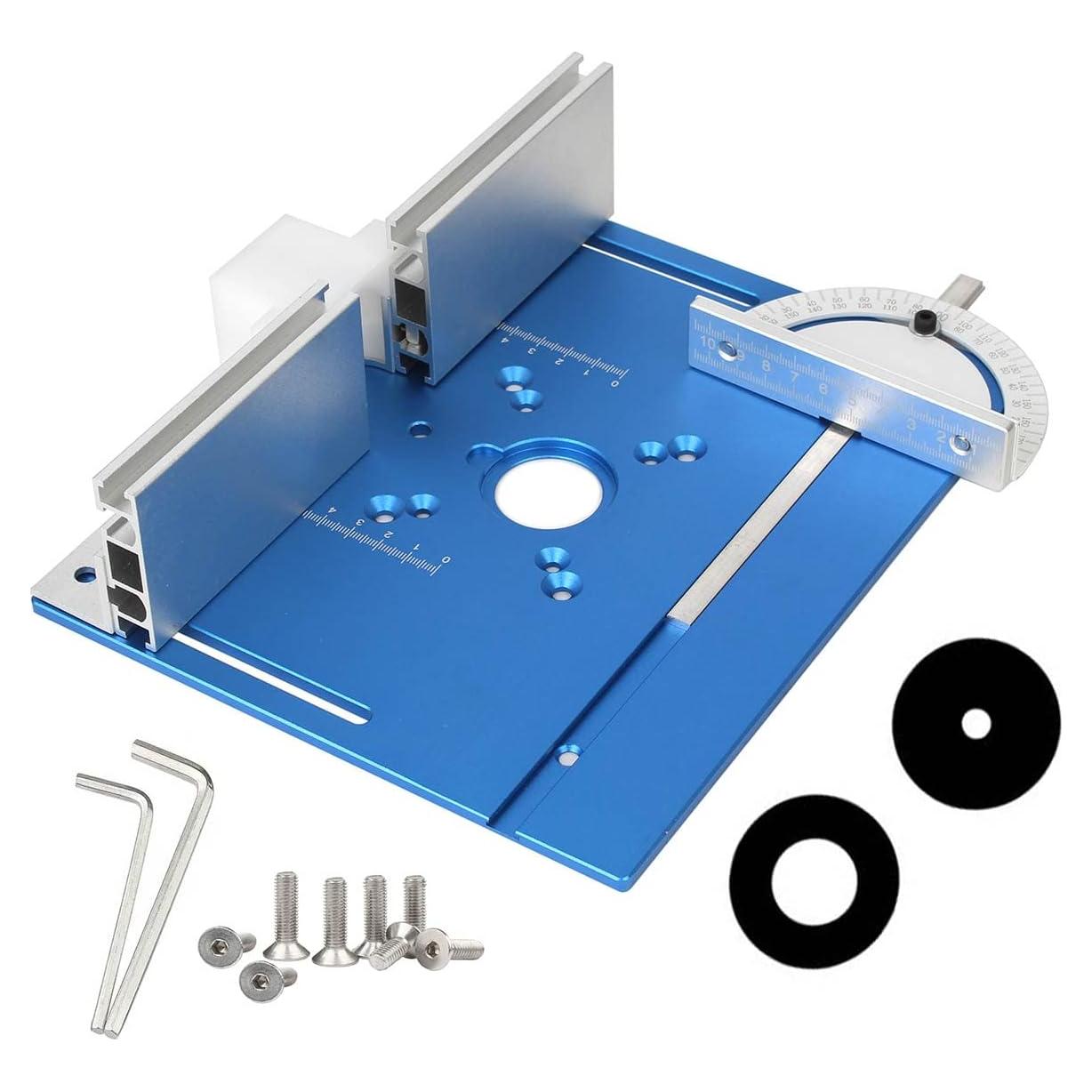 Placa de Inserción para Mesa de Router KETIPED 240x200 mm Azul