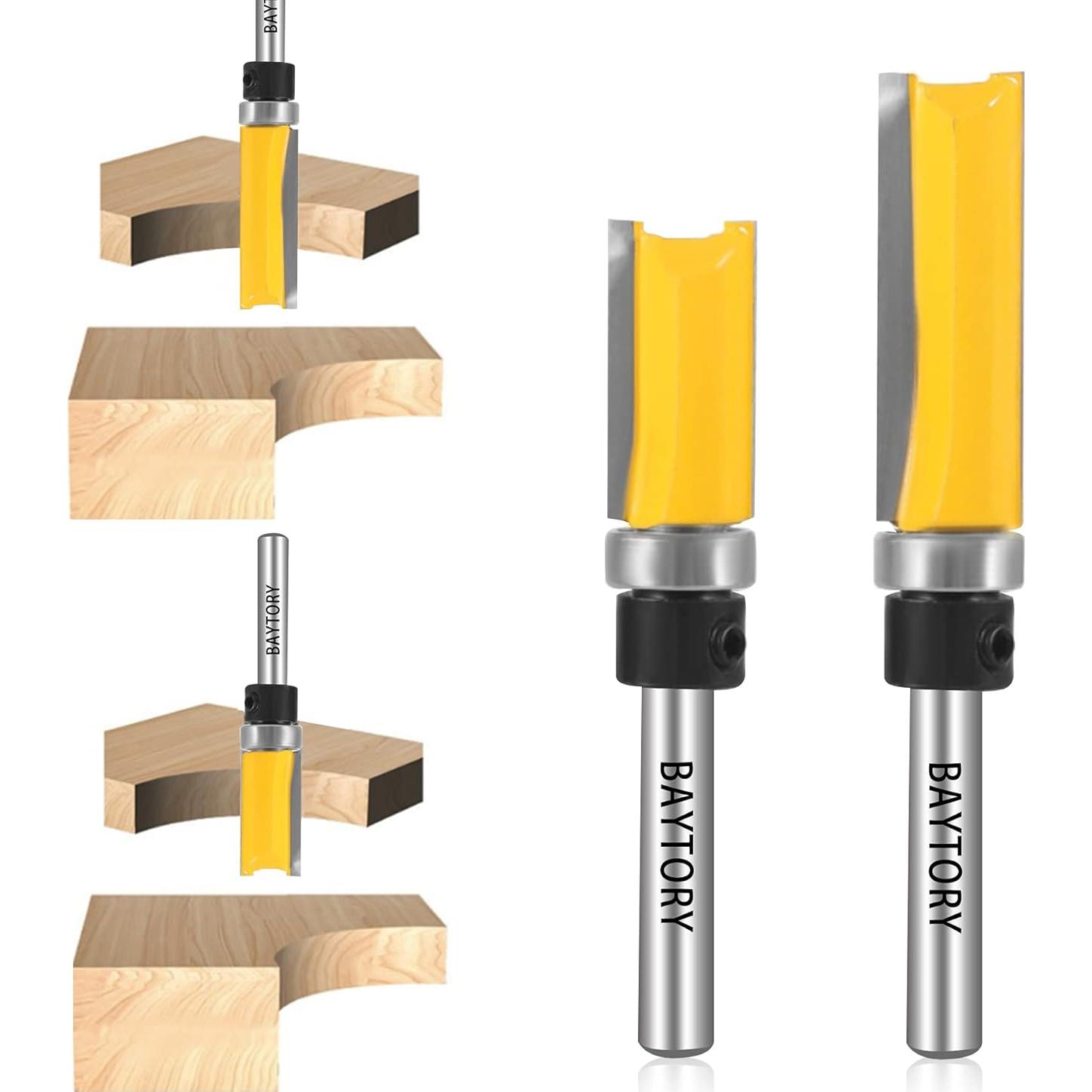 Conjunto de Brocas de Fresado Profesional BAYTORY 4 Piezas 12.7 mm