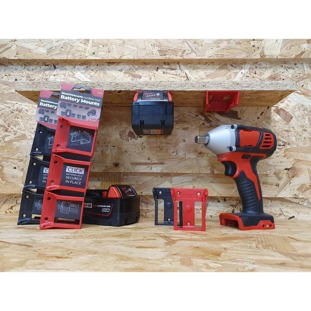 Soporte de Batería StealthMounts para Milwaukee M18 - 4 Paquete