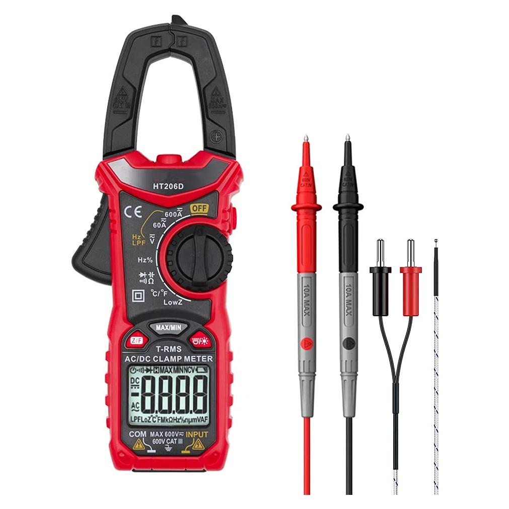 Medidor de Pinza Digital Intendvision HT206D AC/DC 6000 Cuentas