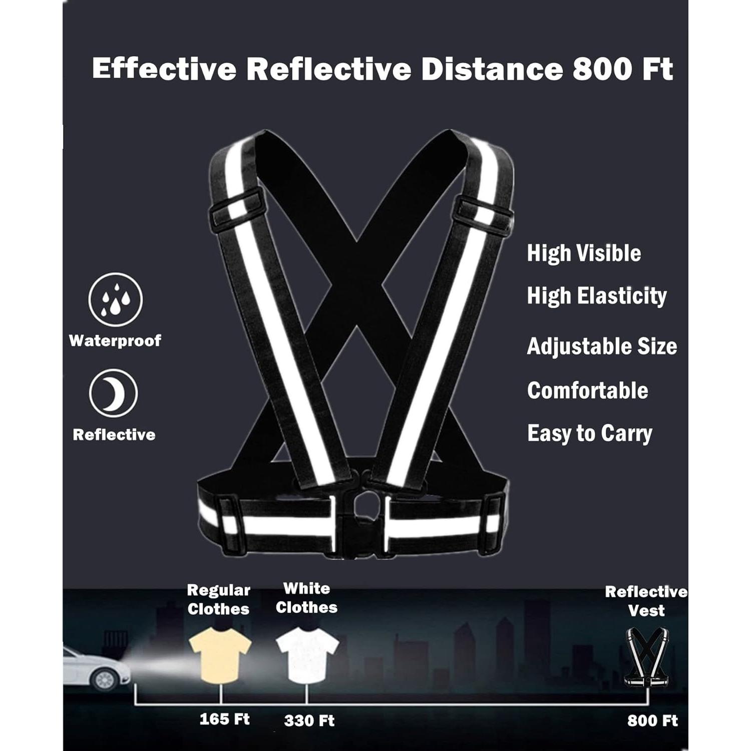 Arnés Reflectante YUNLOVXEE Ajustable Alta Visibilidad