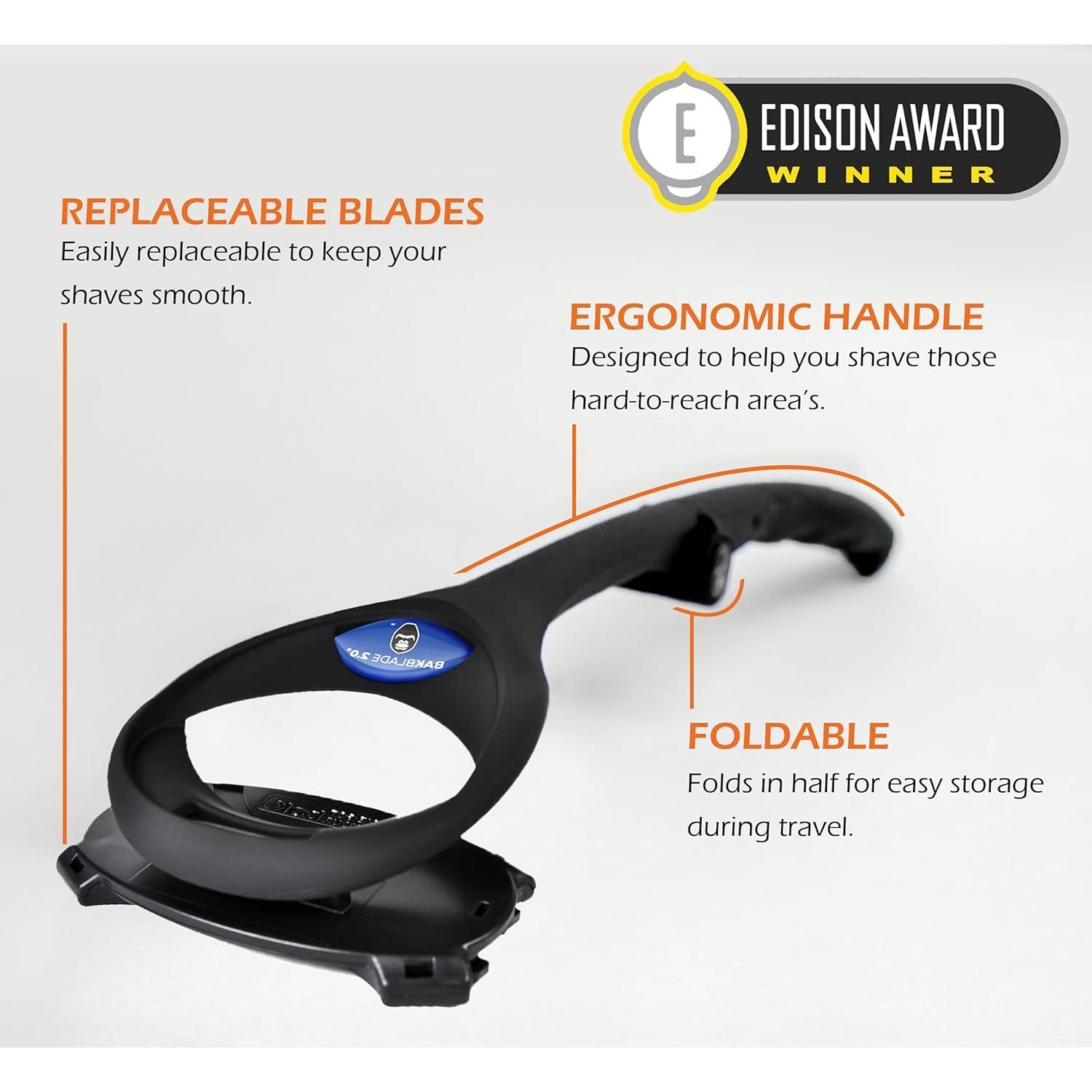 Afeitadora de Espalda BakBlade 2.0 para Hombres - Ergonómica y Segura