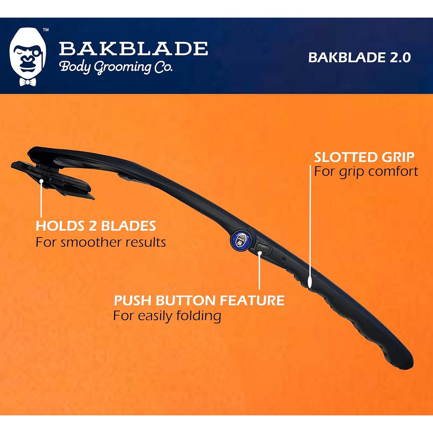 Afeitadora de Espalda BakBlade 2.0 para Hombres - Ergonómica y Segura