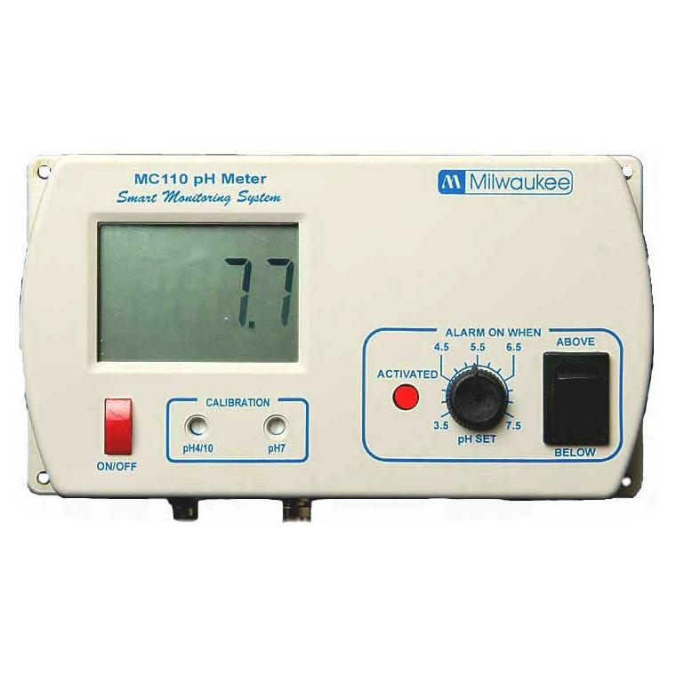 Monitor de pH Milwaukee MC110 con kit de montaje 0-14 pH