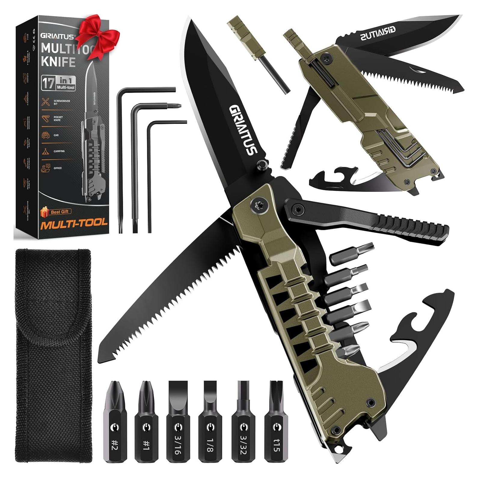 Cuchillo Multiherramienta GIRIAITUS 17 en 1 Gris Desierto