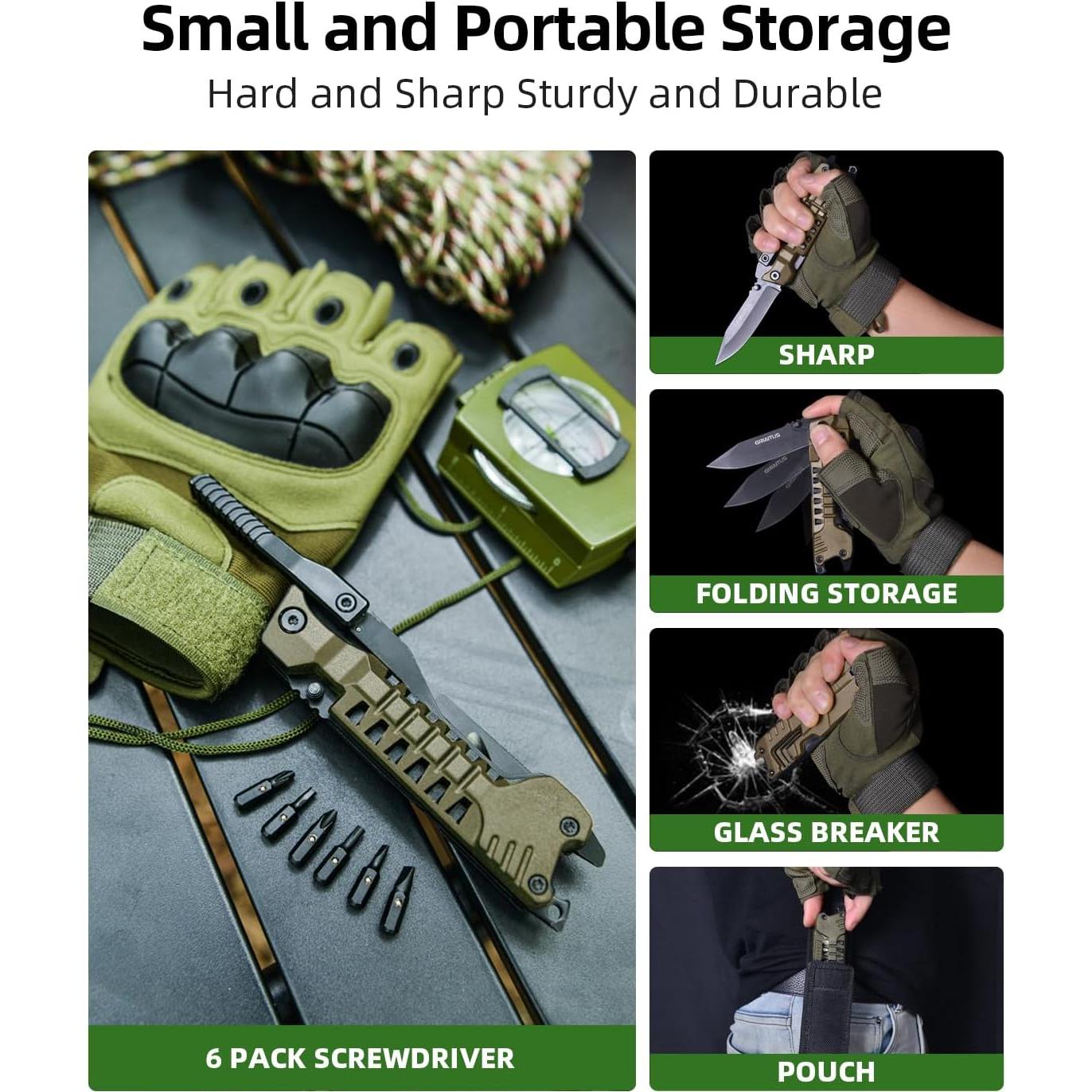 Cuchillo Multiherramienta GIRIAITUS 17 en 1 Gris Desierto