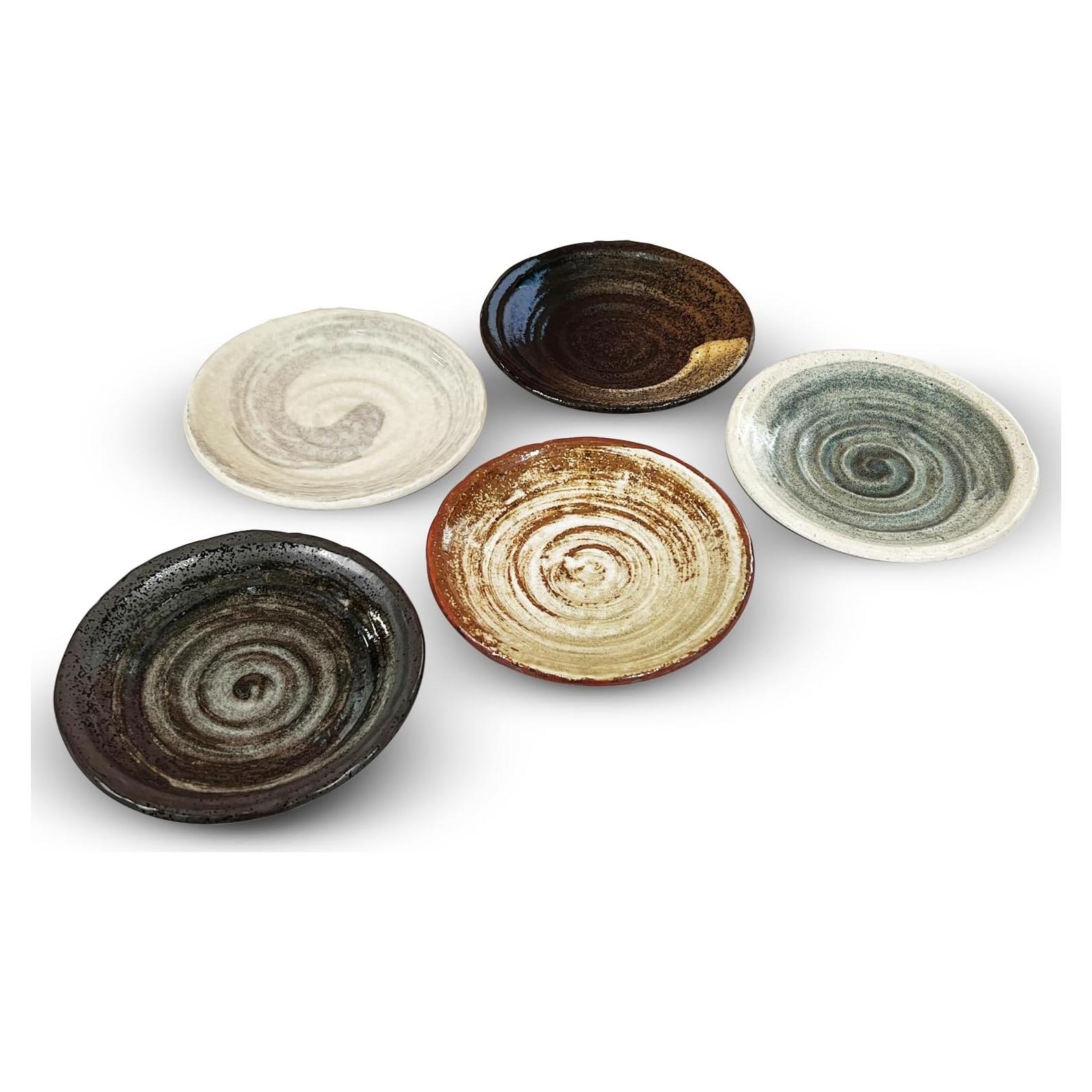 Set de 5 Platos de Aperitivo Cerámica Mino 15 cm Apto Microondas