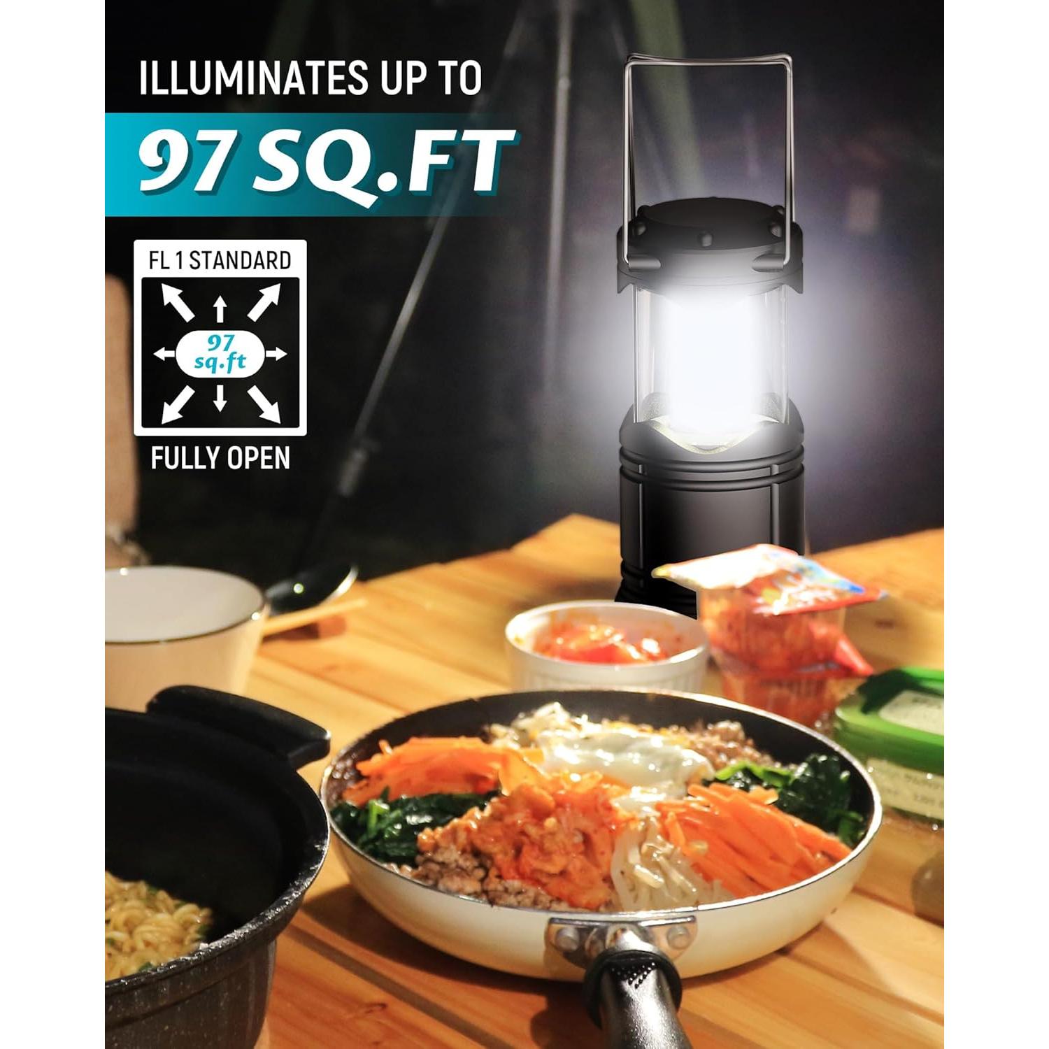 Linterna LED Plegable Lichamp A4BK para Camping 150 Lúmenes