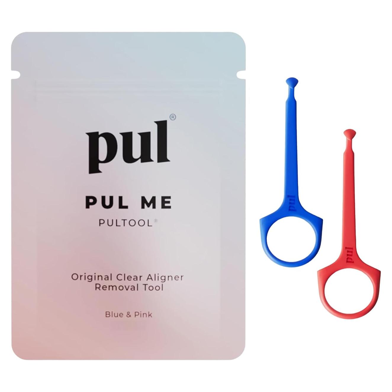 Herramienta PUL para Retirar Alineadores Transparentes - Azul/Rosa