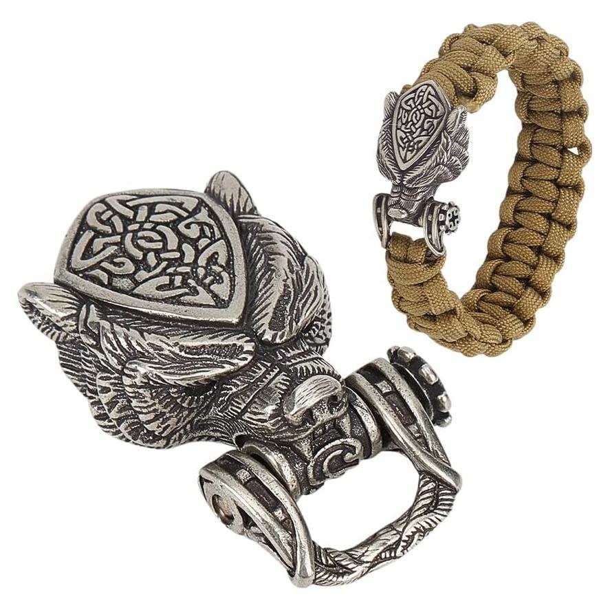 Hebilla de Paracord NBEADS Cabeza de Oso Antiguo 4.5cm