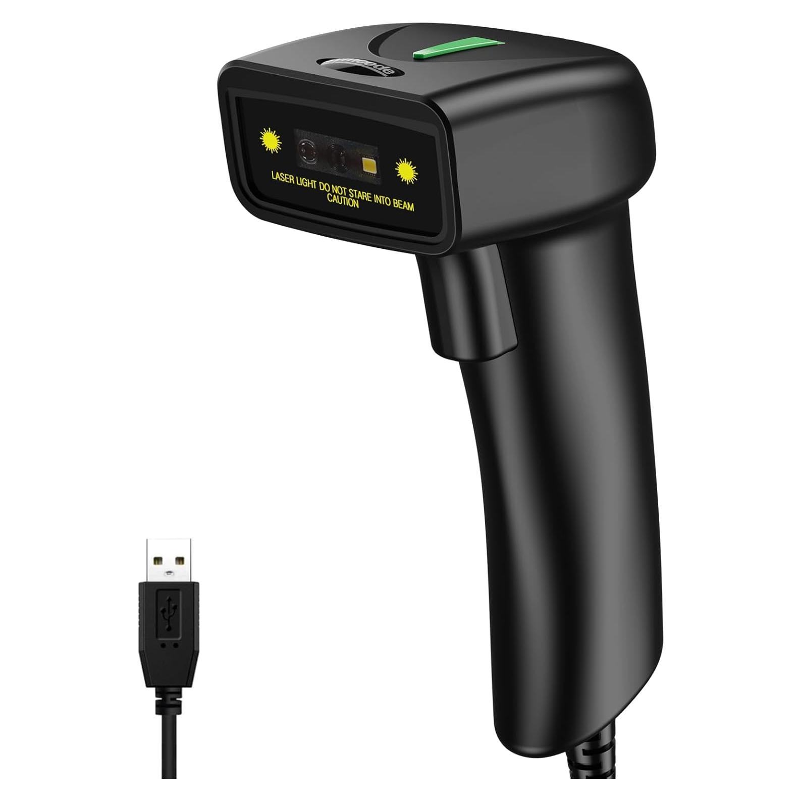 Escáner de Código de Barras Láser USB Symcode Negro 100 escaneos/seg