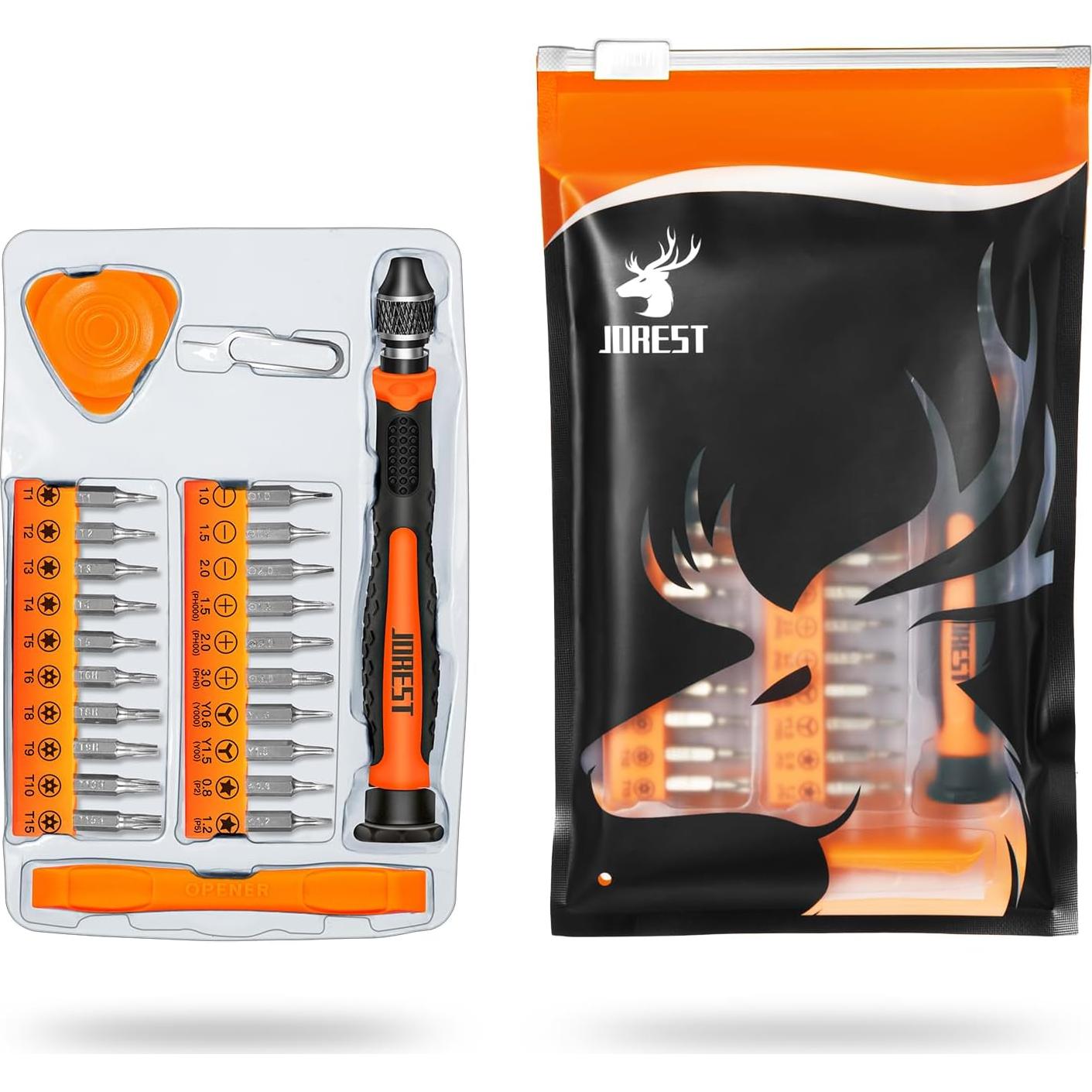 Juego de Destornilladores de Precisión Jorest 24 Piezas CR-V