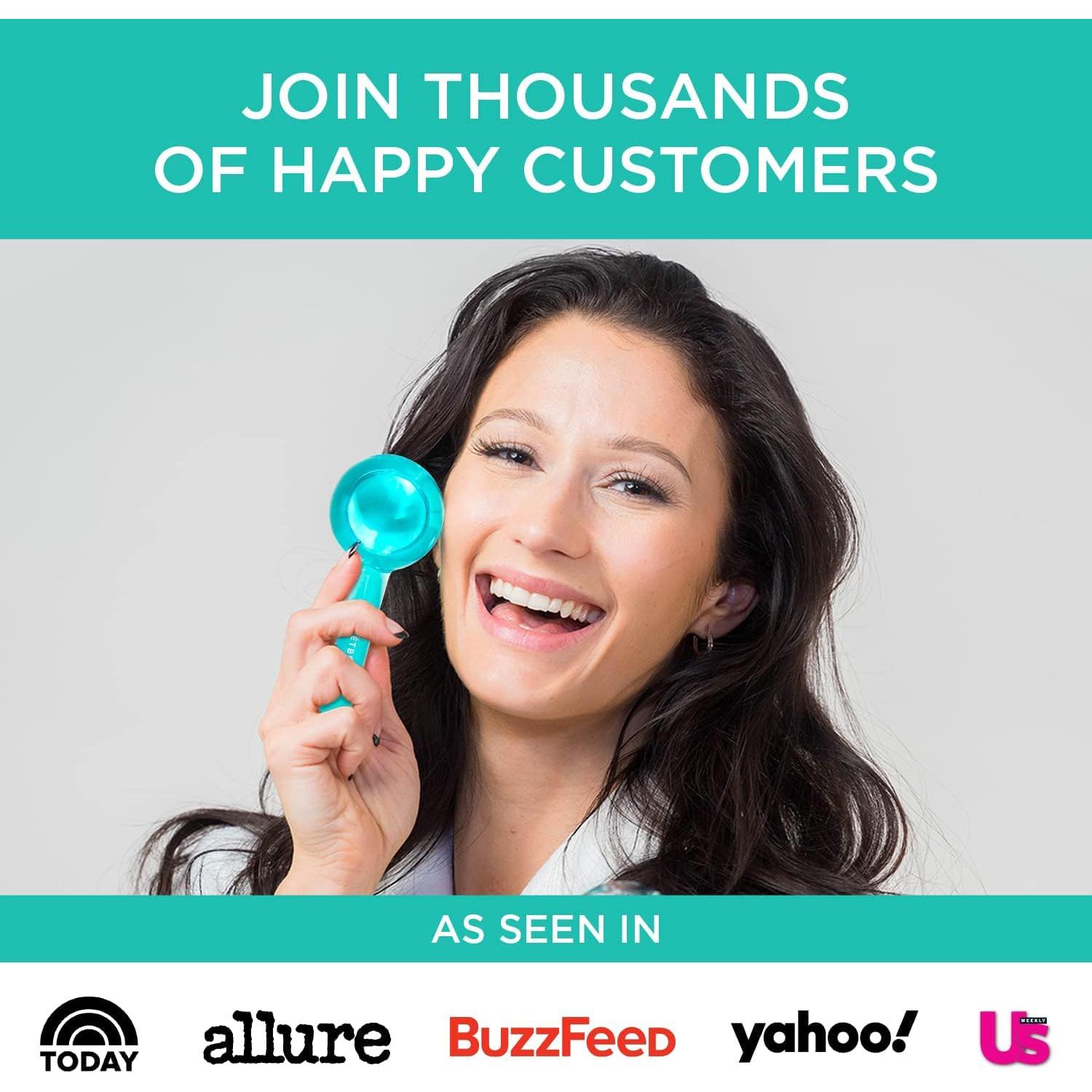 Esferas de Hielo MonétBeauty para Facial - Vidrio Azul 4 Piezas