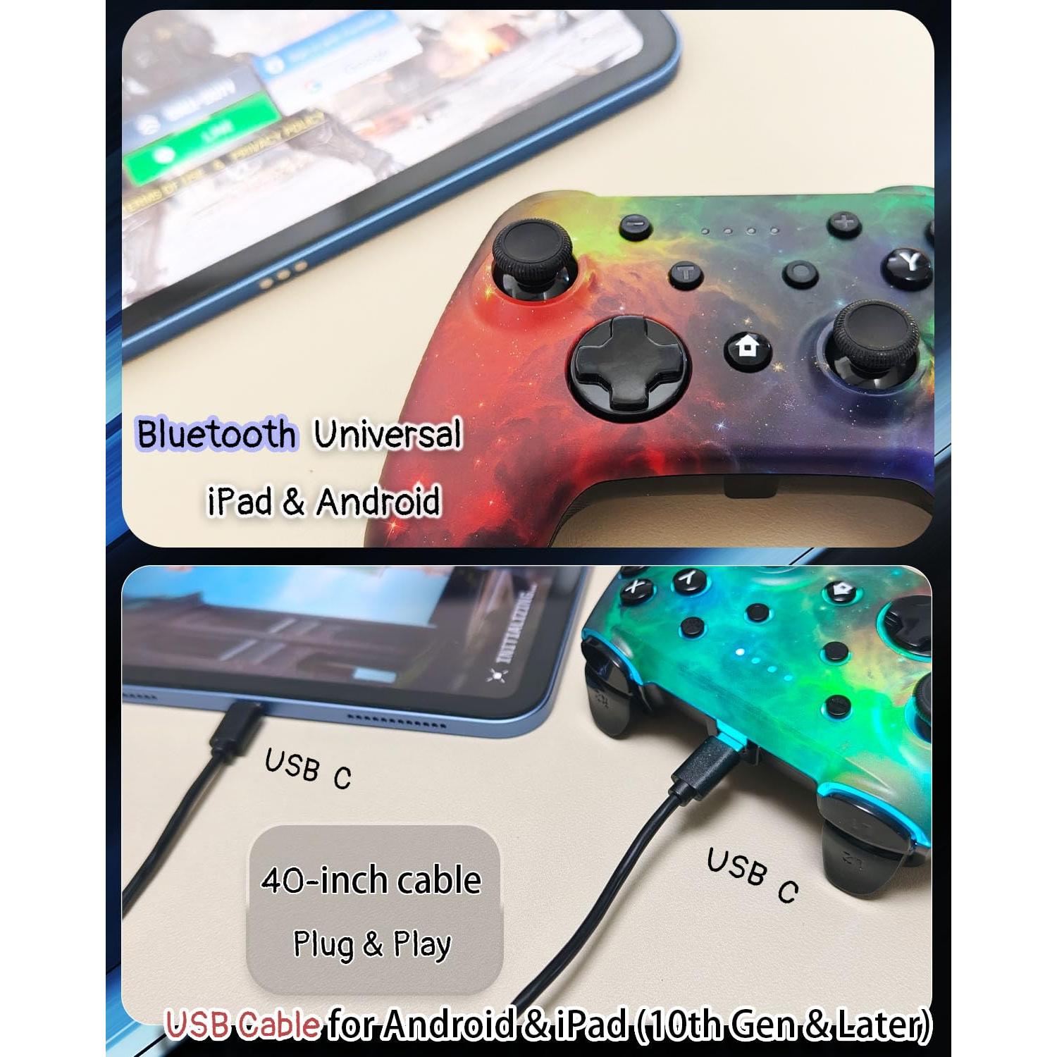 Controlador Inalámbrico Wzuícov RGB para Switch y PC - Bluetooth y USB-C