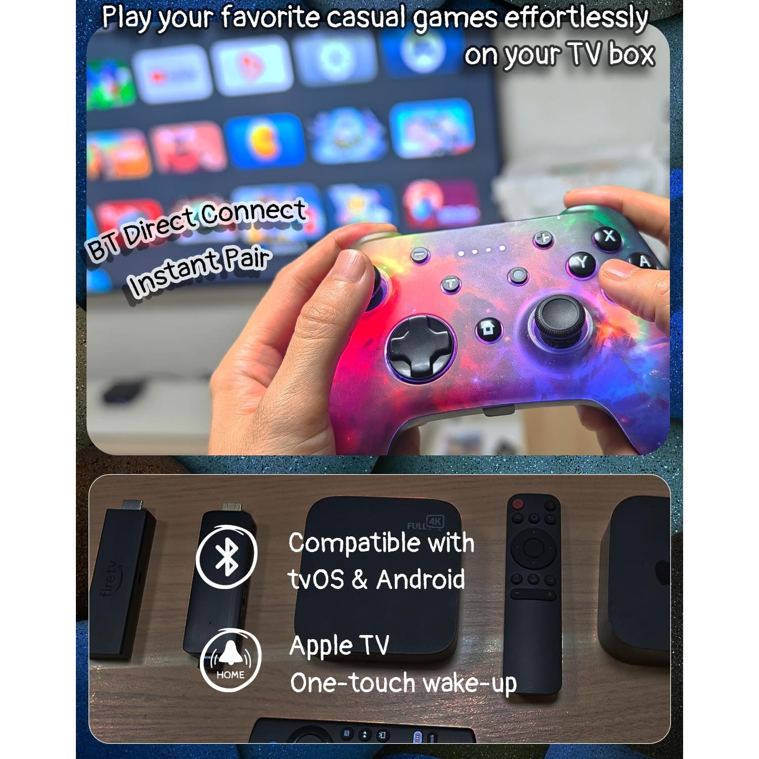 Controlador Inalámbrico Wzuícov RGB para Switch y PC - Bluetooth y USB-C