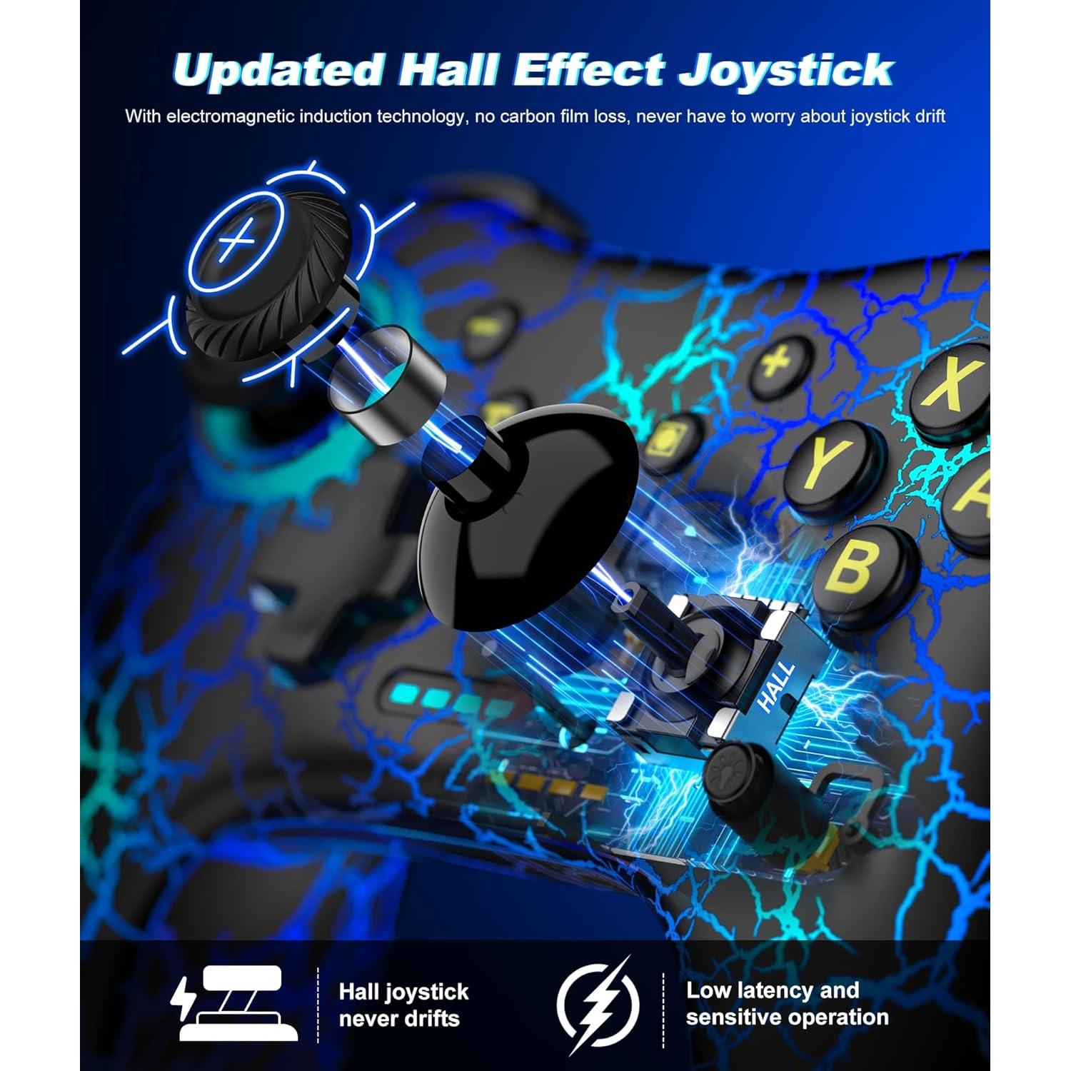 Controlador Inalámbrico Pro Qixun para Switch y PC - Negro