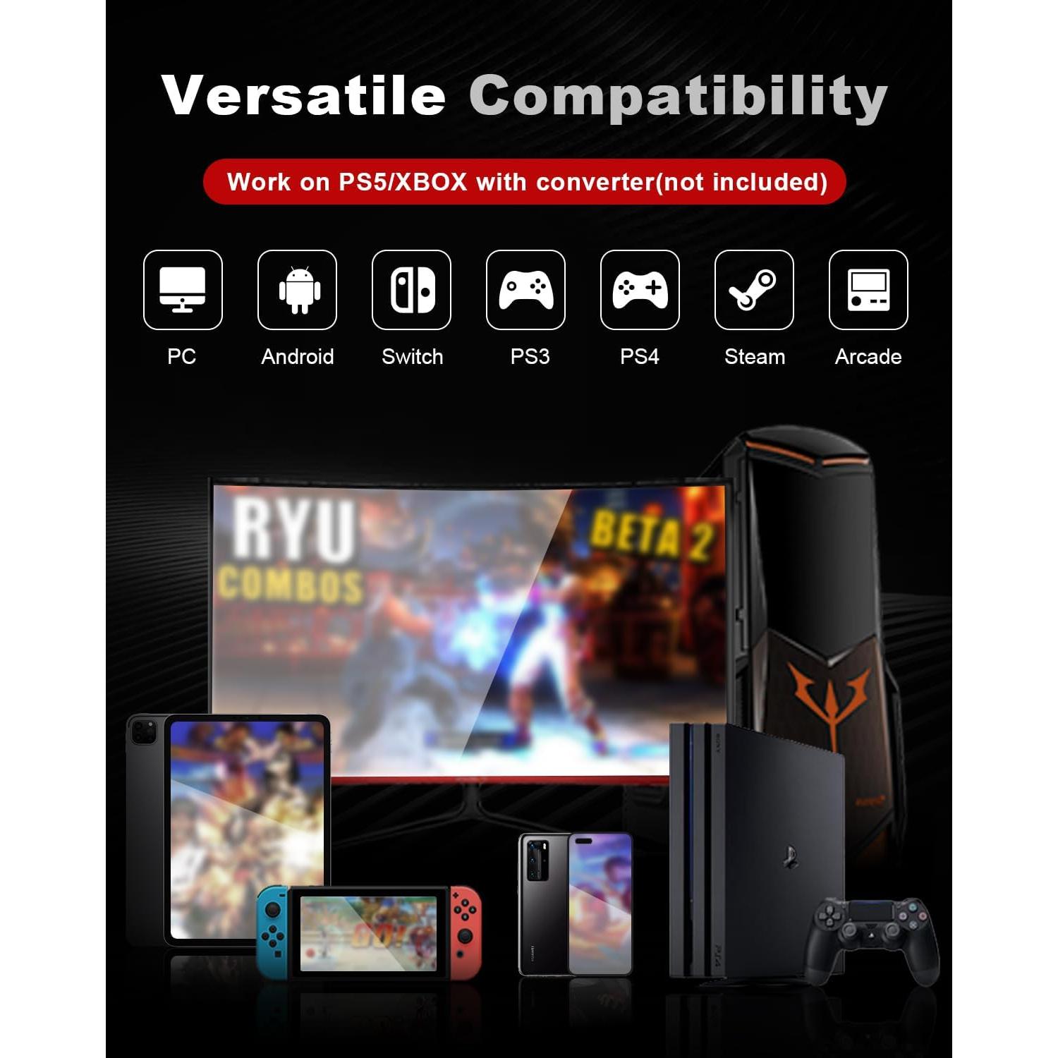 Controlador de Arcade SIXSIR T12 Crystal - RGB Personalizable