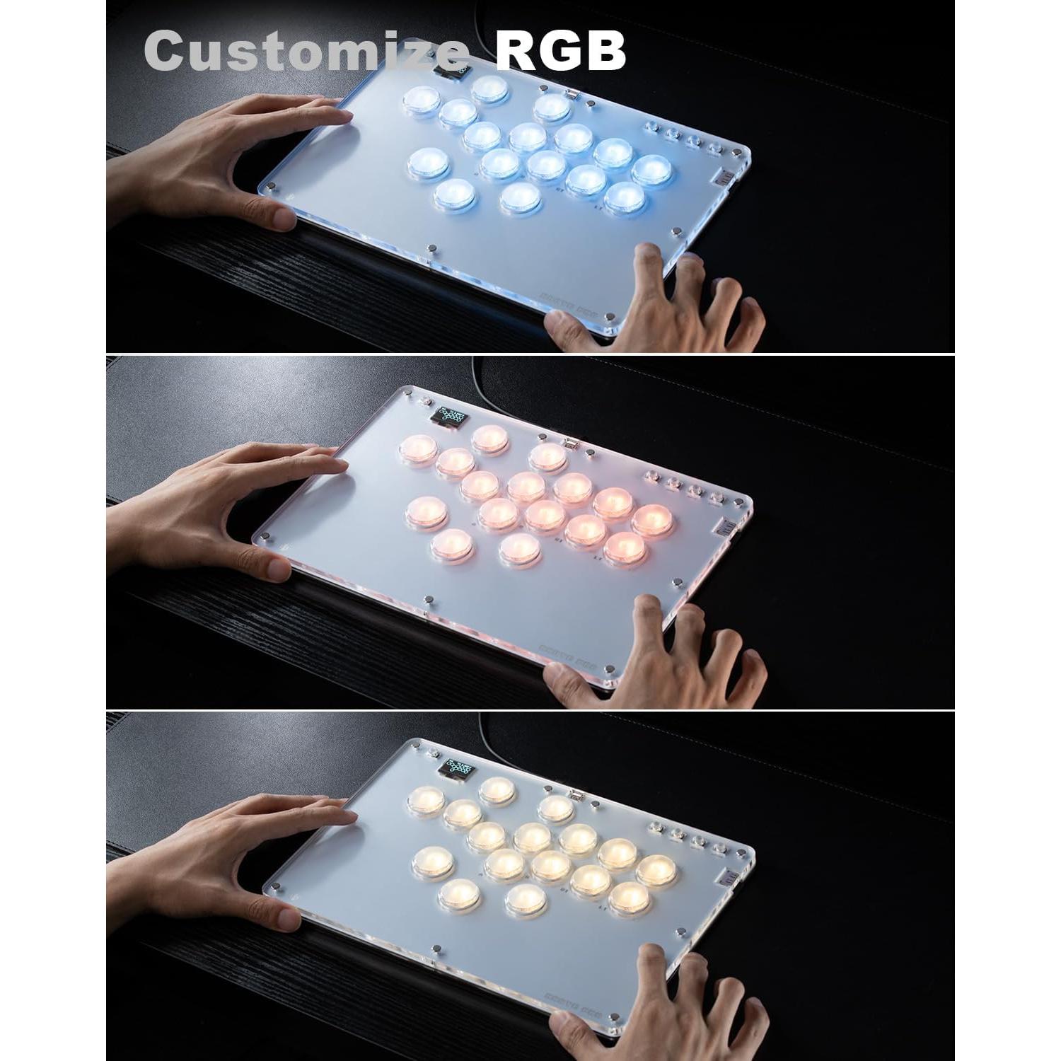 Controlador de Arcade SIXSIR T12 Crystal - RGB Personalizable
