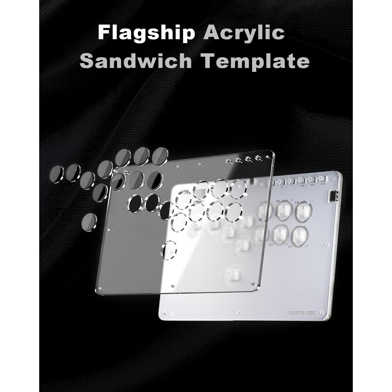 Controlador de Arcade SIXSIR T12 Crystal - RGB Personalizable