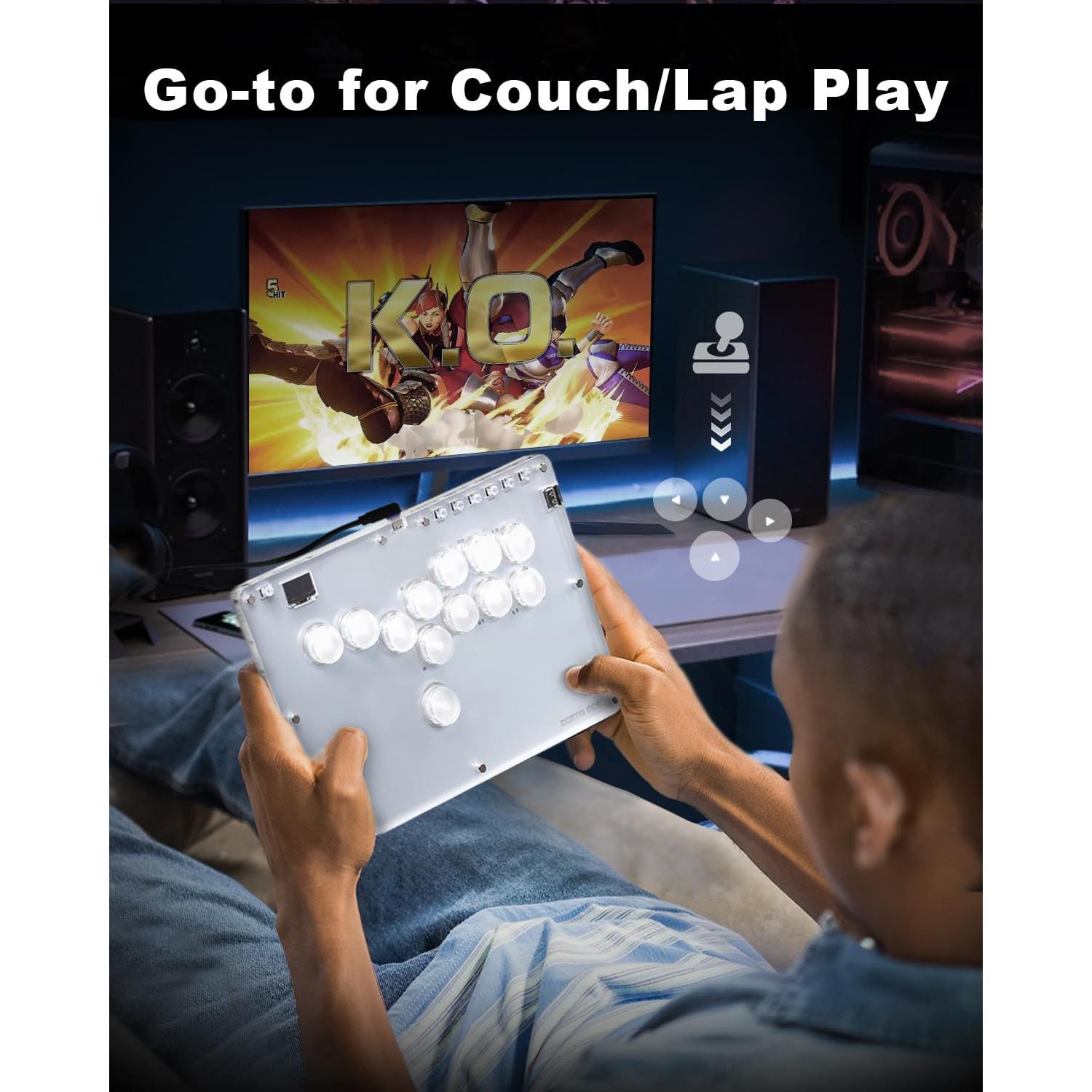 Controlador de Arcade SIXSIR T12 Crystal - RGB Personalizable