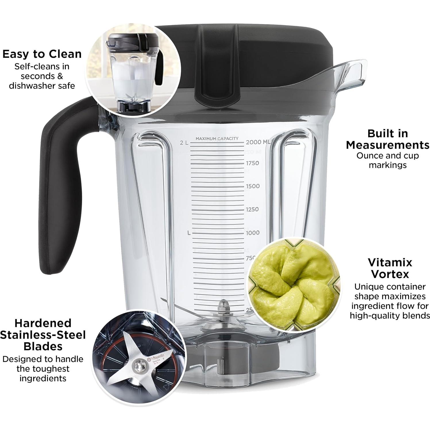 Contenedor Vitamix 1.89L perfil bajo transparente