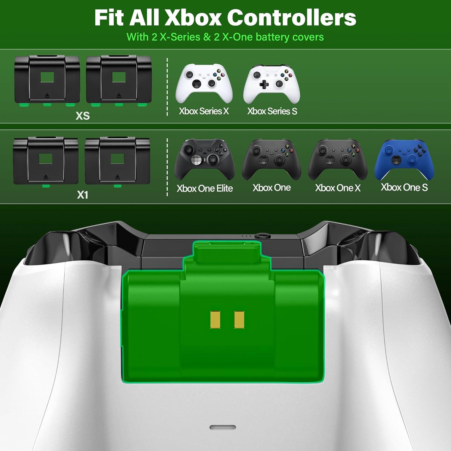 Paquete de Baterías Recargables JAVRUNWOF para Xbox - 2x4800mWh