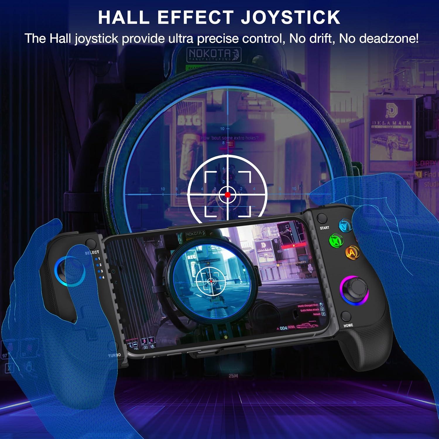 Controlador Inalámbrico para Móvil NinjaPlusOX - Joystick Hall, Compatible con iPhone/Android