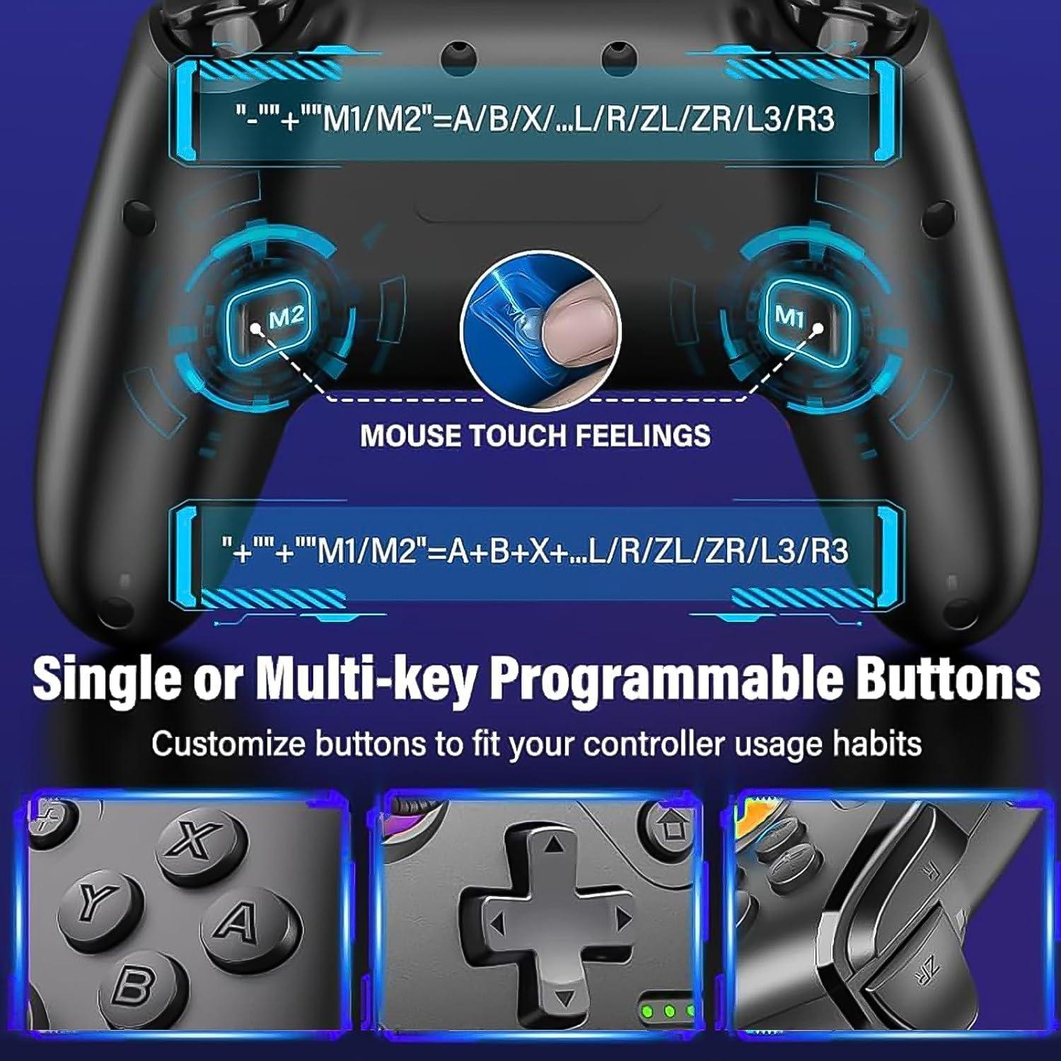 Controlador Inalámbrico HUDOBBYE para Switch - Turbo y Palancas