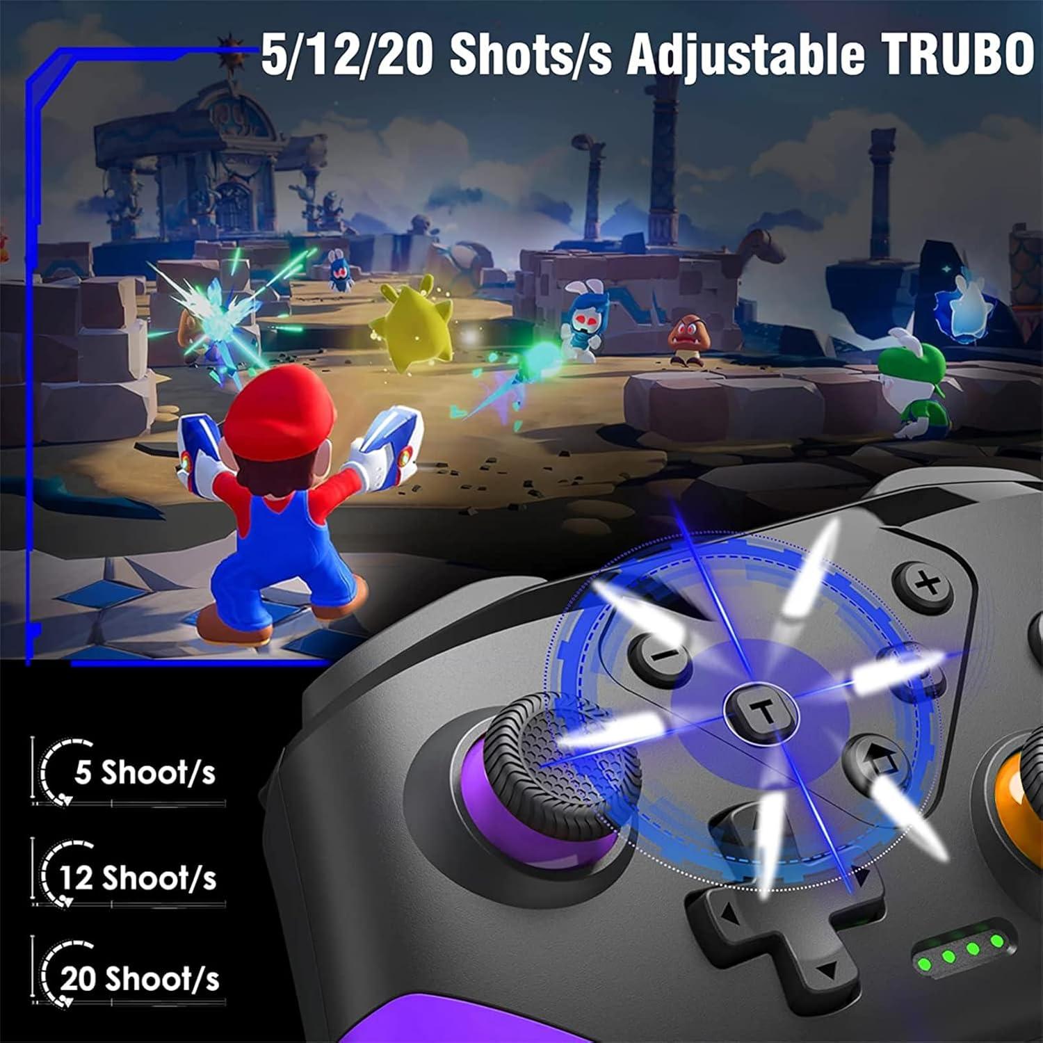 Controlador Inalámbrico HUDOBBYE para Switch - Turbo y Palancas
