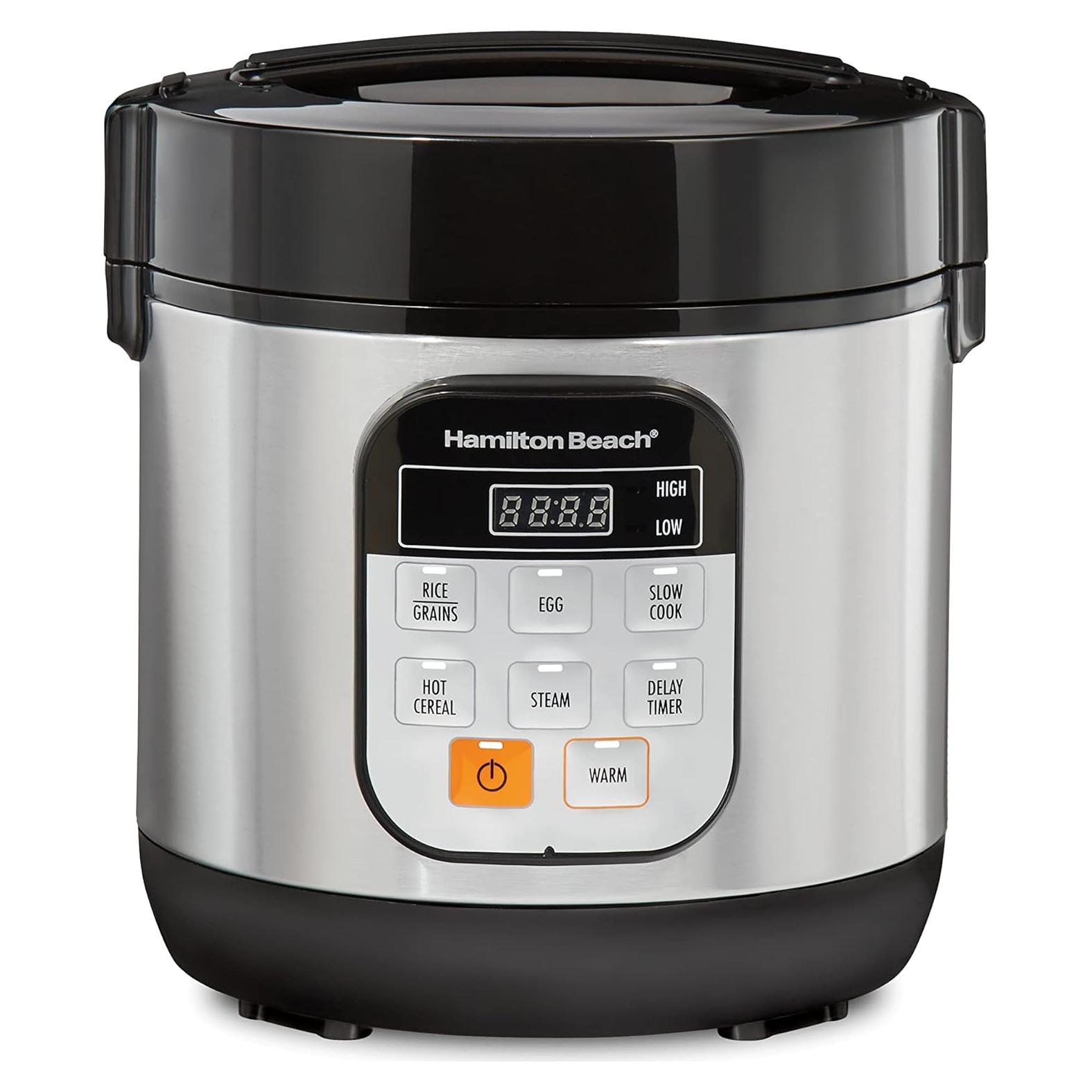 Cocedor de Arroz Digital Hamilton Beach 1.5L Acero Inoxidable