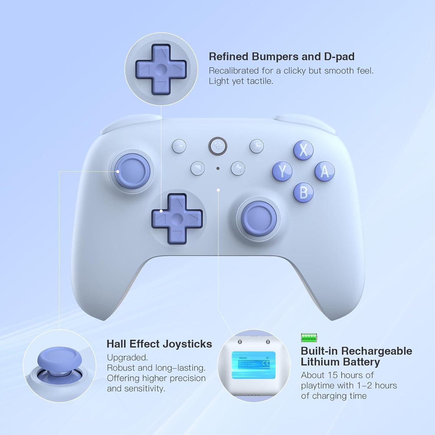 Controlador Bluetooth 8Bitdo Ultimate 2C para Switch - Joystick Efecto Hall, Vibración, Turbo
