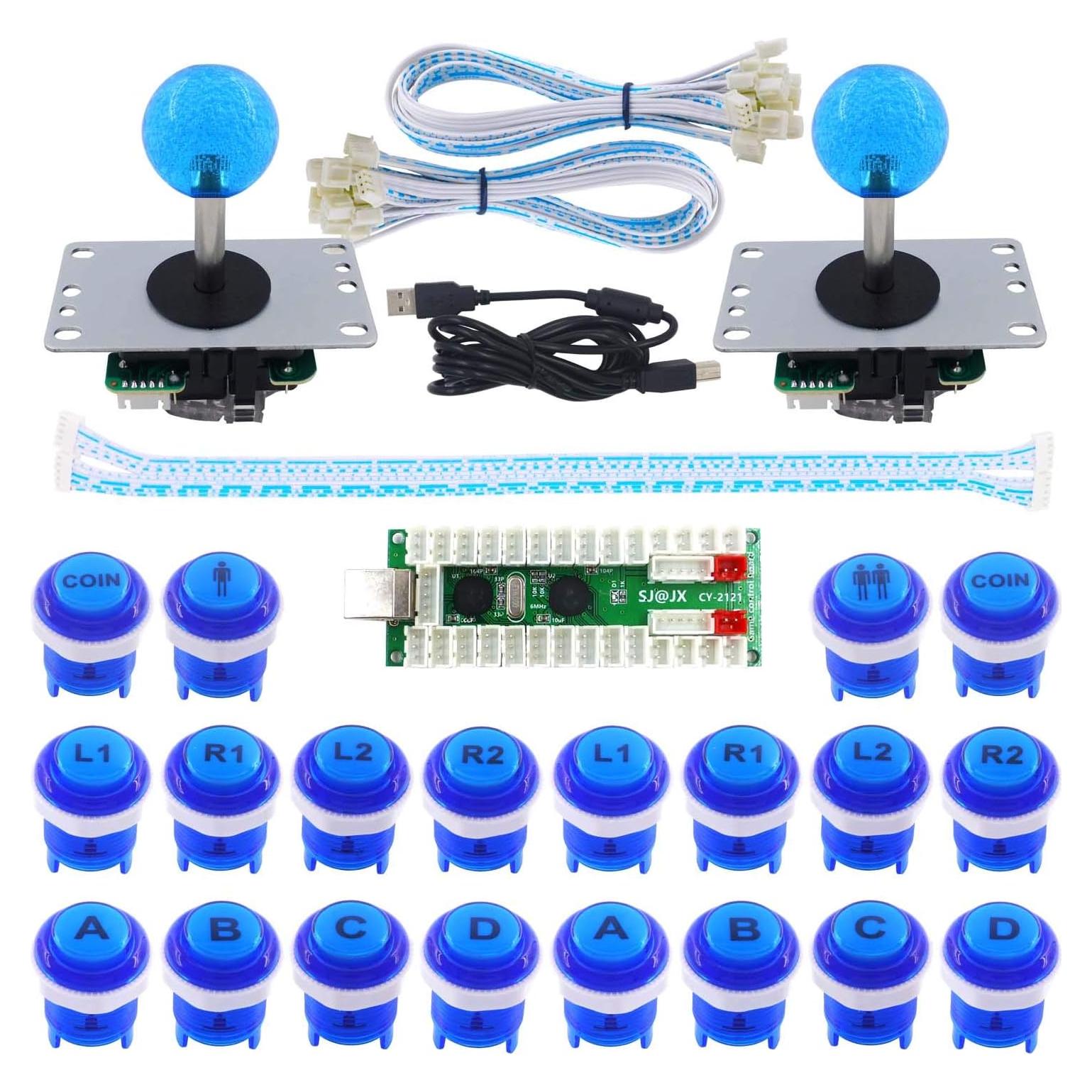 Kit de Juego Arcade LED SJ@JX para 2 Jugadores USB