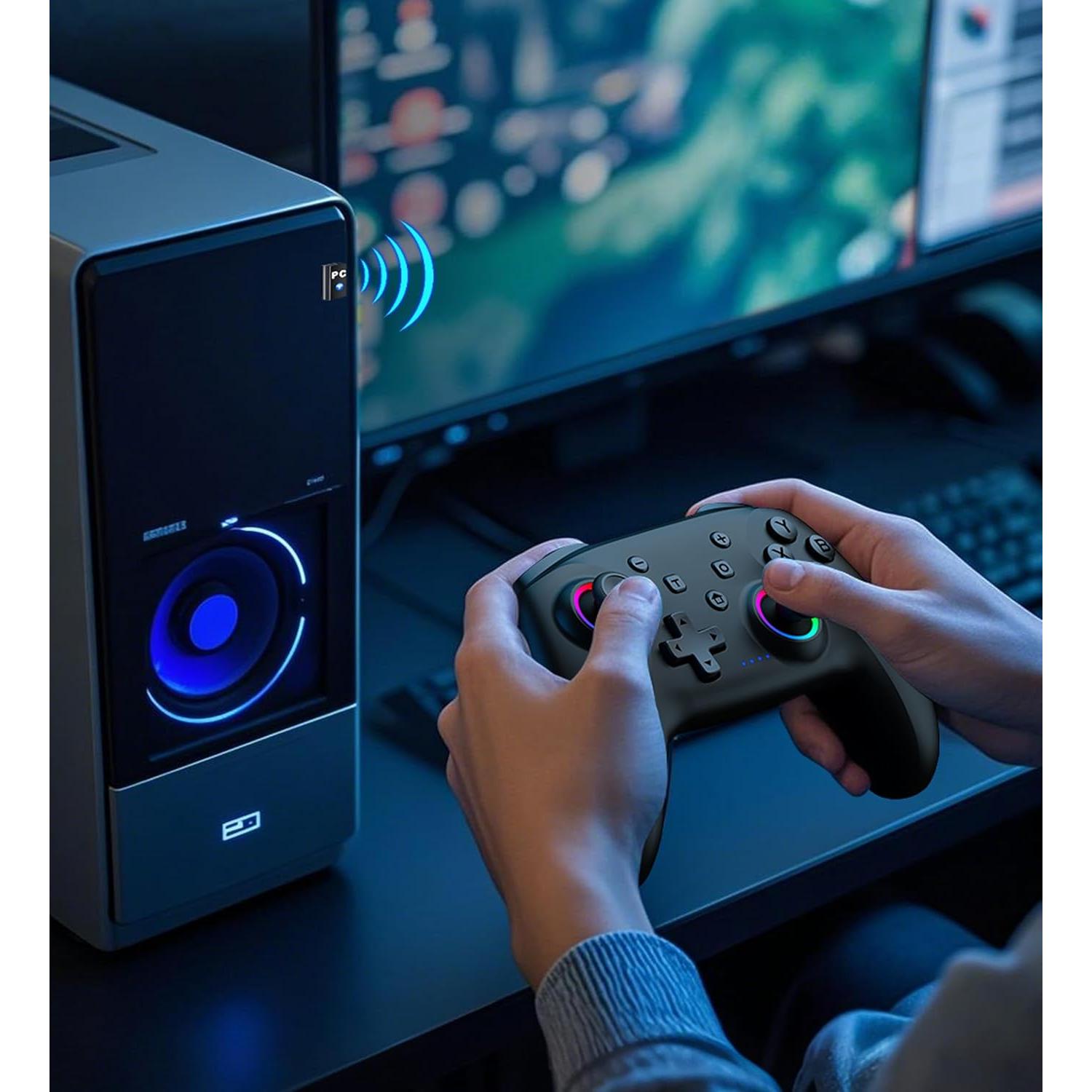 Controlador Inalámbrico NealGamefy para PC y Switch - Bluetooth 5.3, 1000mAh