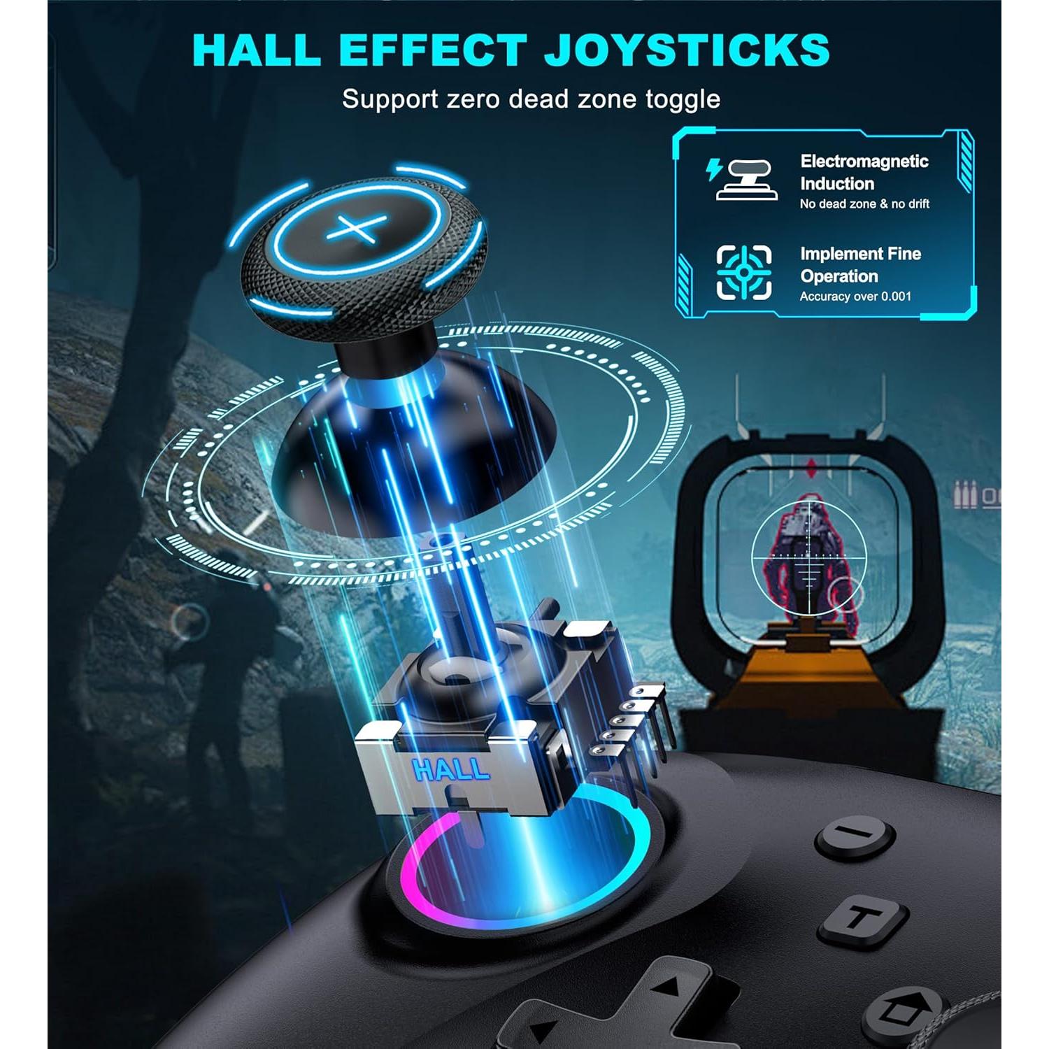 Controlador Inalámbrico NealGamefy para PC y Switch - Bluetooth 5.3, 1000mAh