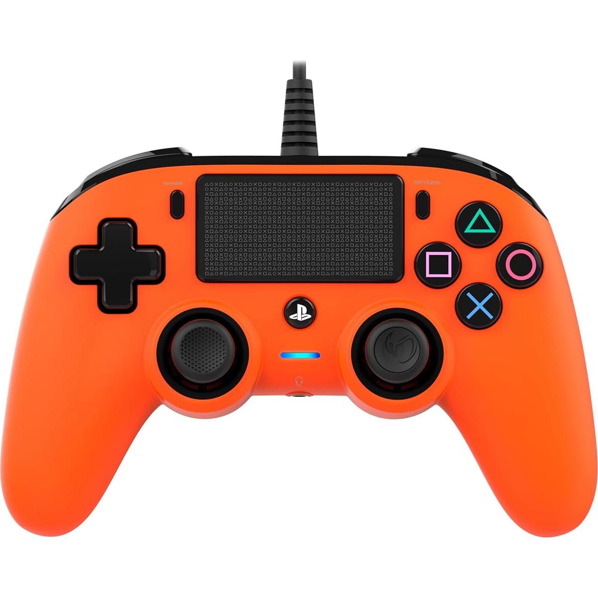 Controlador Compacto con Cable Nacon PS4 Naranja 427g