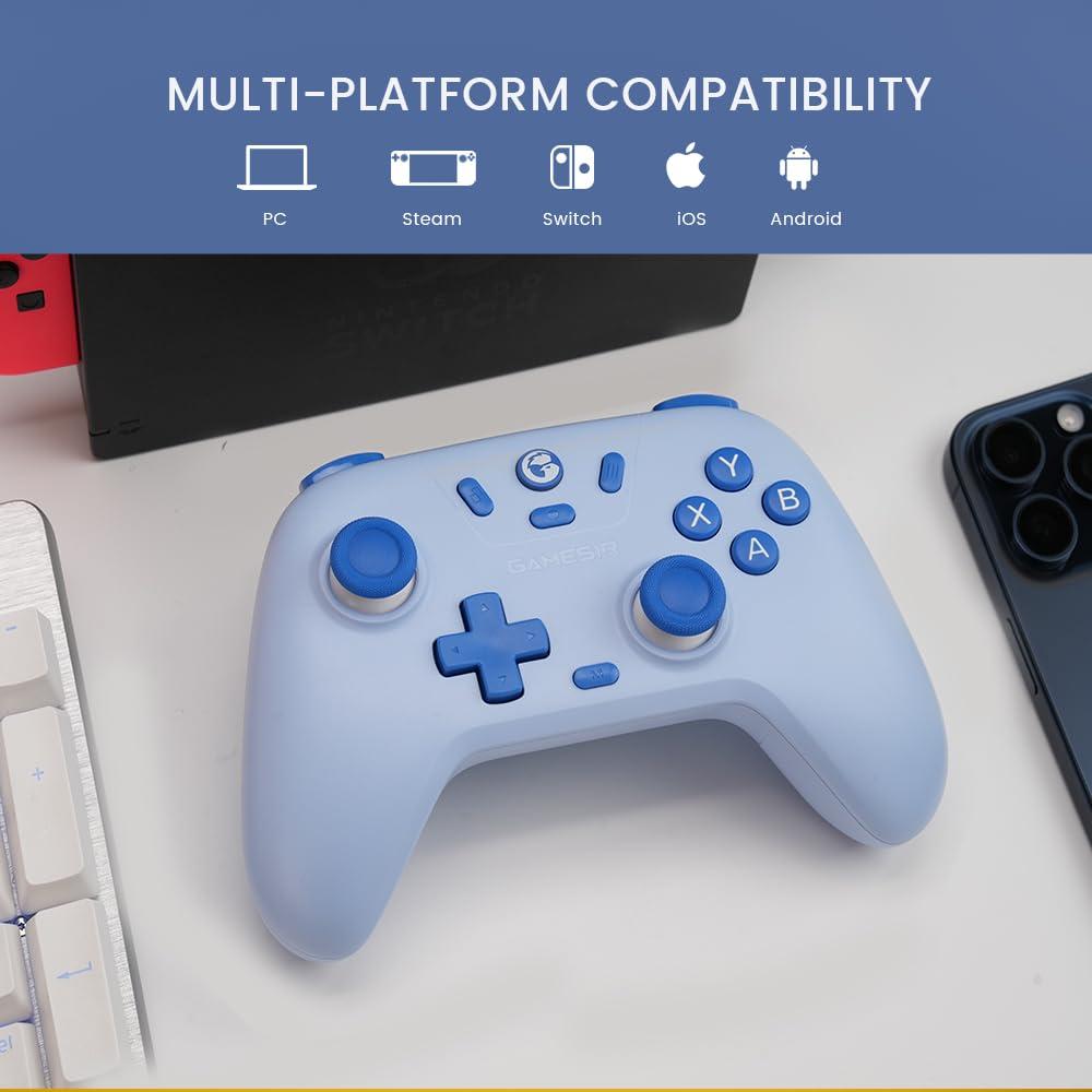 Controlador Inalámbrico GameSir Nova Lite para PC, Switch, Android, iOS y Steam Deck - Azul